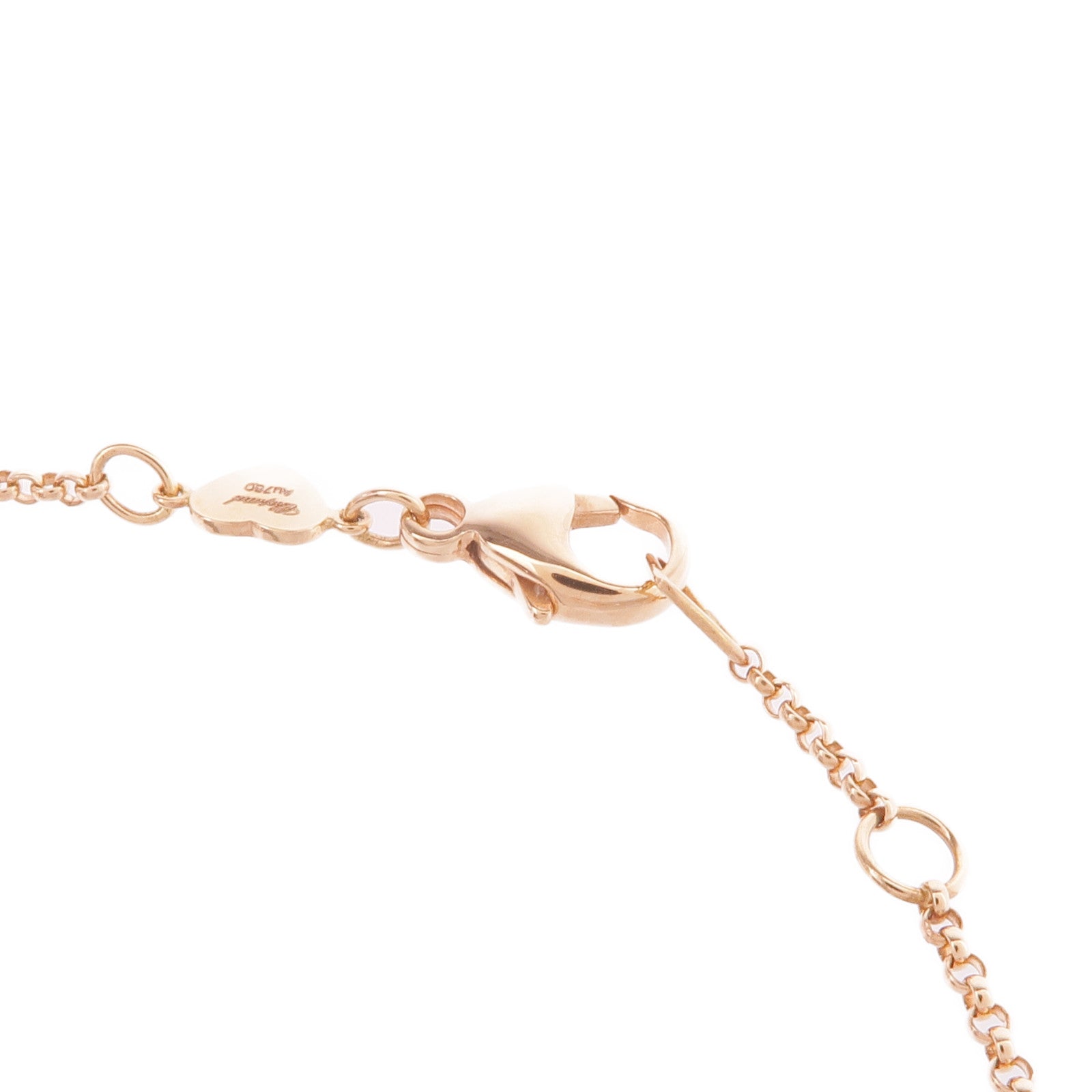 Chopard 18K玫瑰金Happy Hearts Diamond Bracelet鑽石手鏈