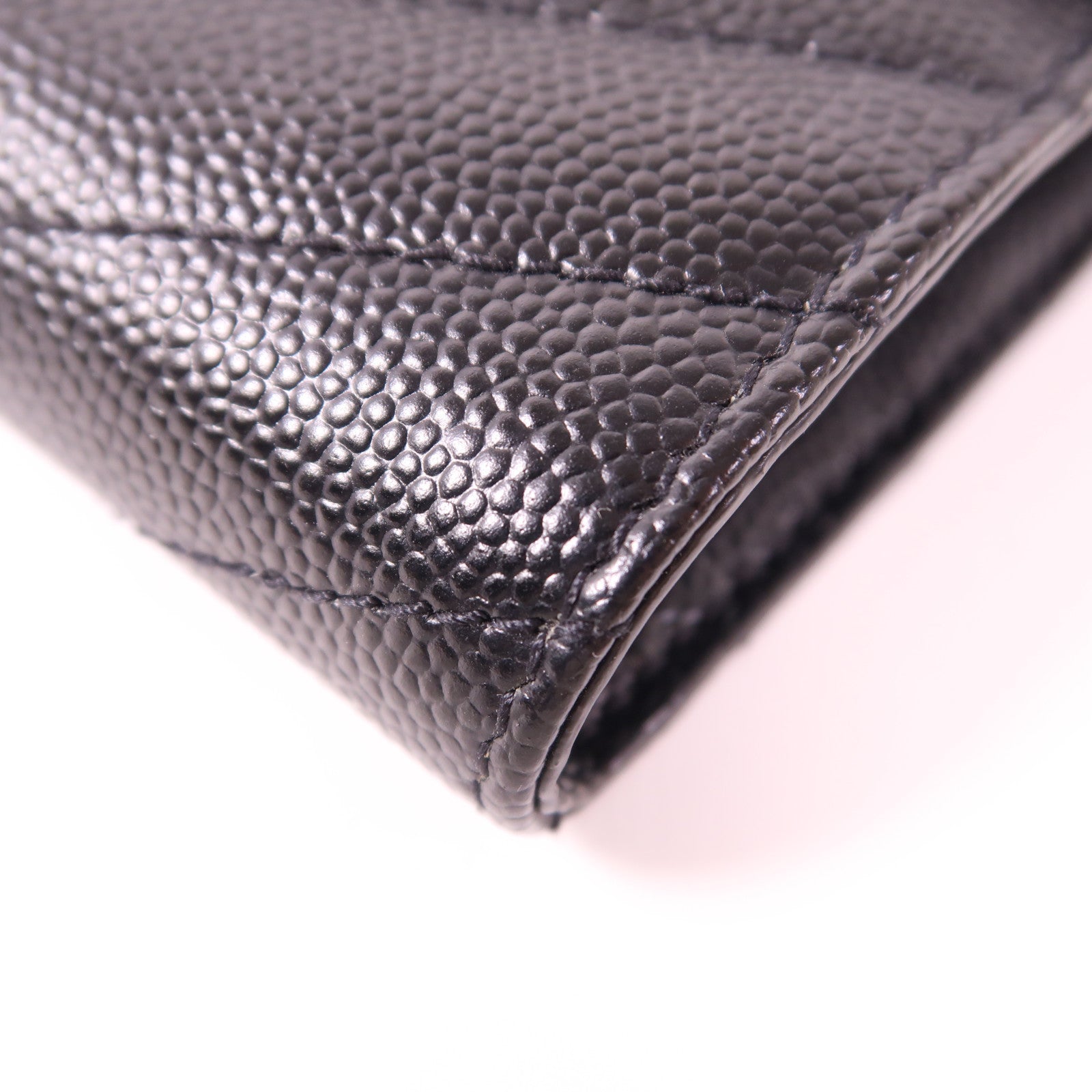 SAINT LAURENT 牛皮皮革Wallet金扣錢包