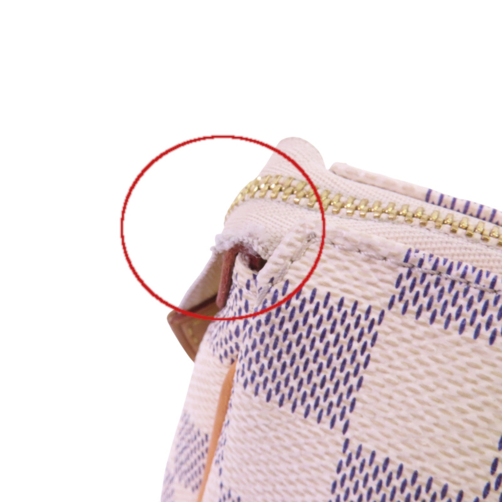 LOUIS VUITTON Damier Azur Eva金扣手挽肩背兩用袋