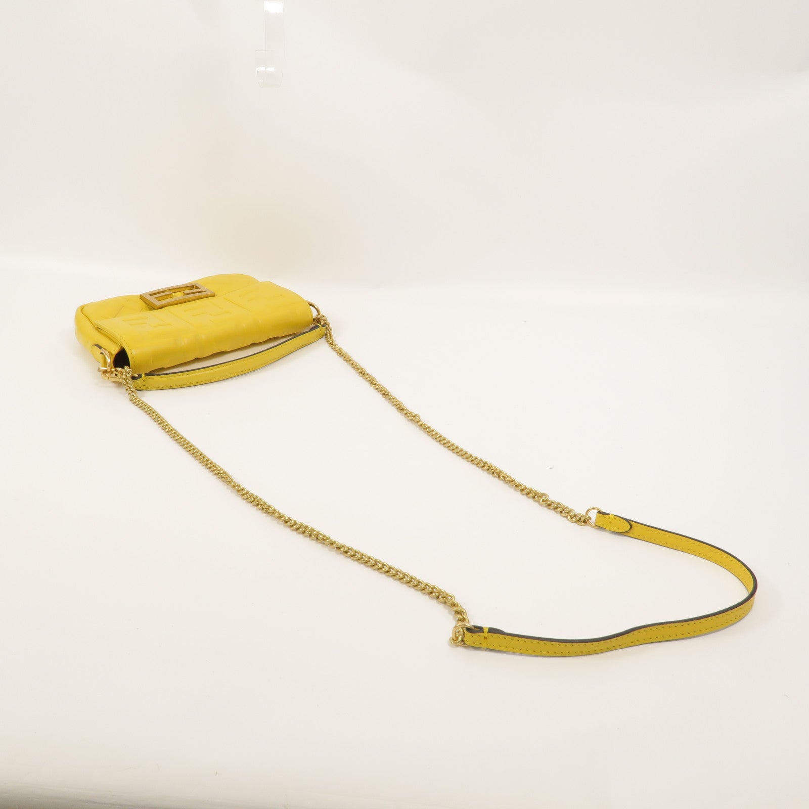 FENDI 牛皮皮革Baguette Mini手挽肩背兩用袋