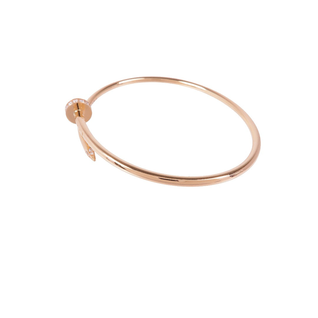 CARTIER 18K玫瑰金Juste Un Clou Bracelet鑽石手鐲Cartier#16