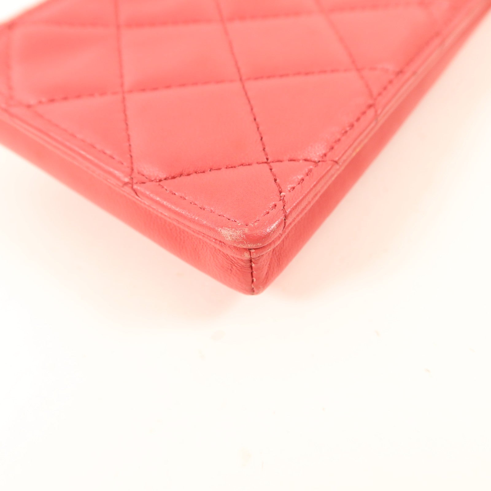 CHANEL 羊皮皮革Phone Holder Chain Shoulder銀扣鏈帶肩背袋
