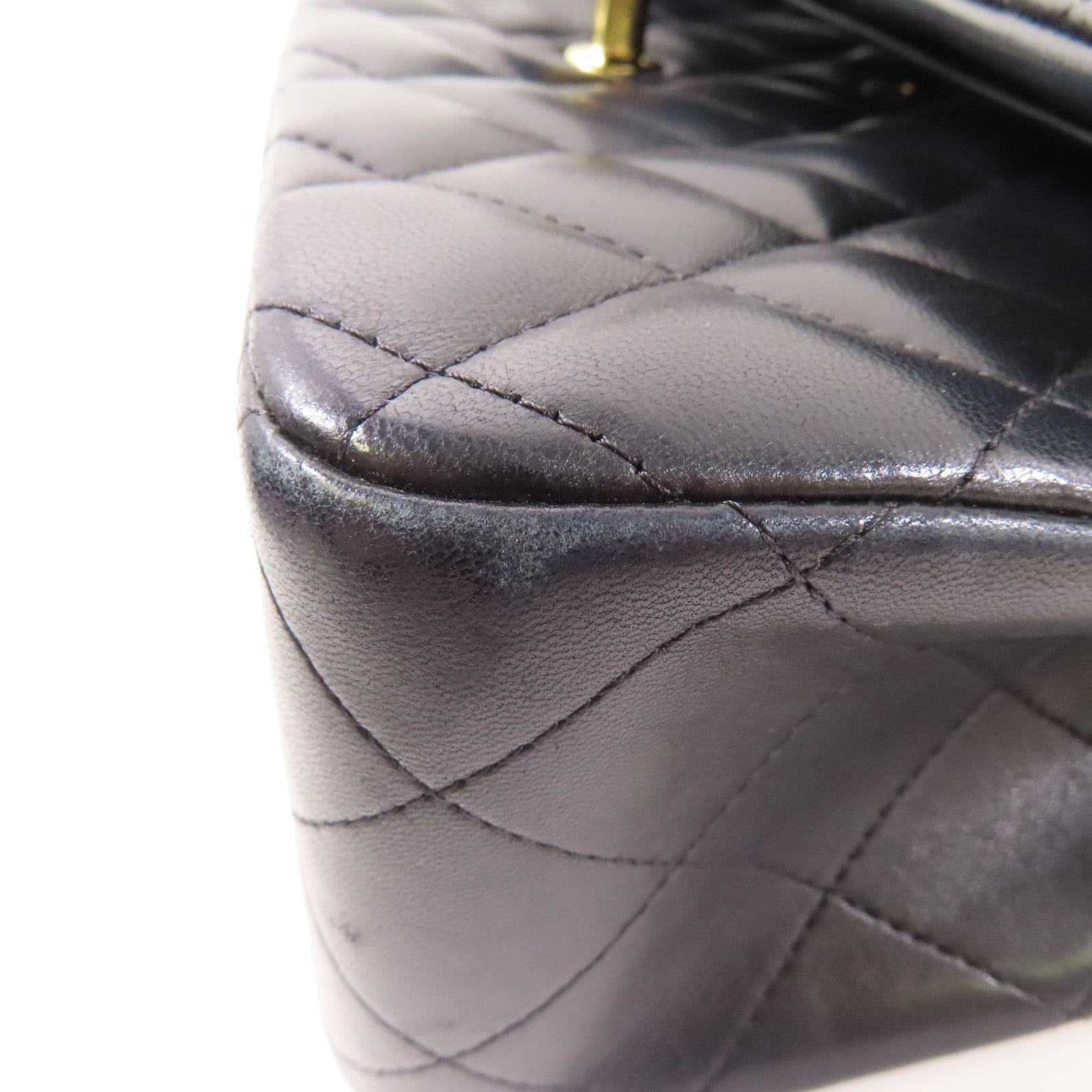 CHANEL 羊皮皮革Large Classic金扣鏈帶肩背袋