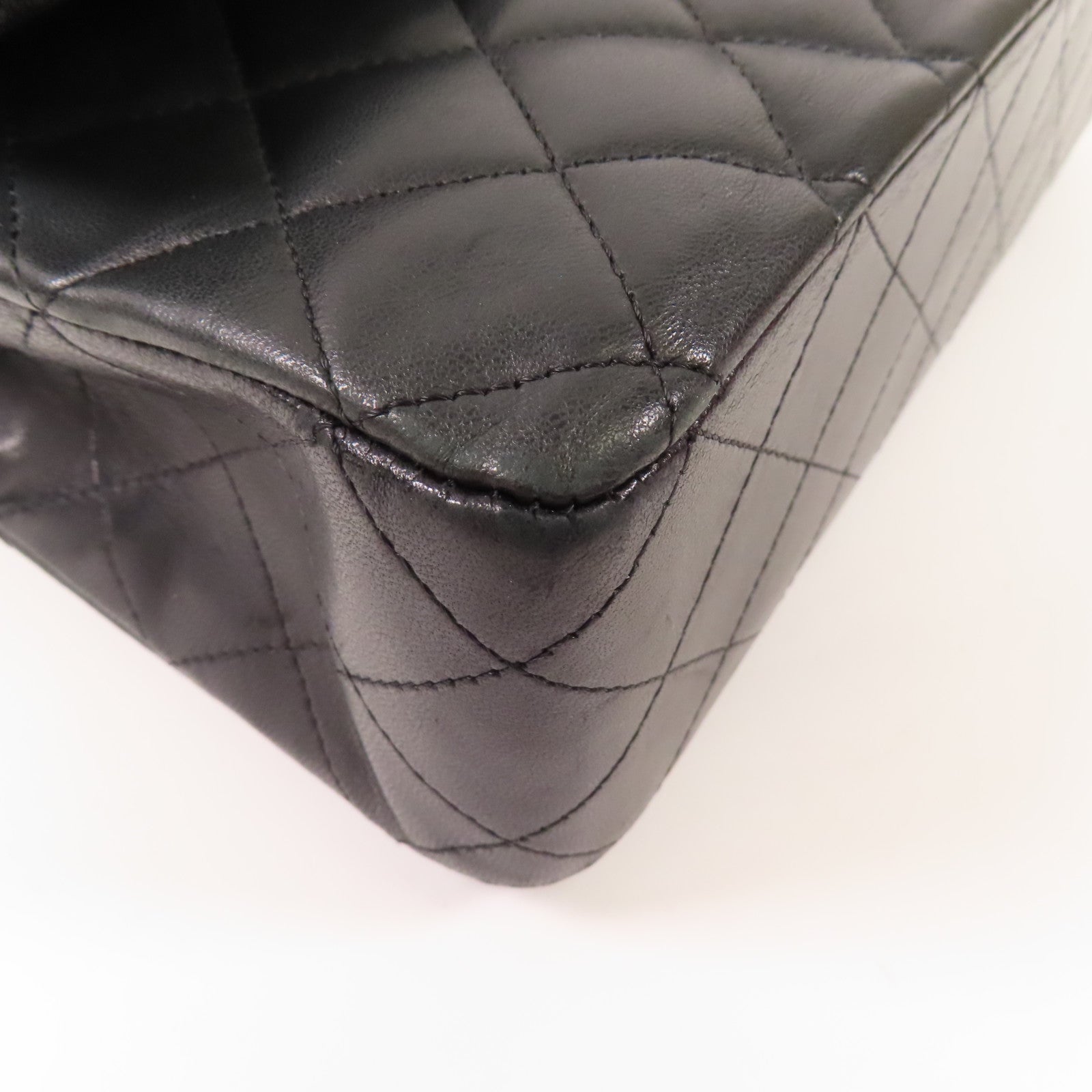 CHANEL CC SHW Classic 25 Chain Shoulder Bag Lambskin Leather A01112 Black