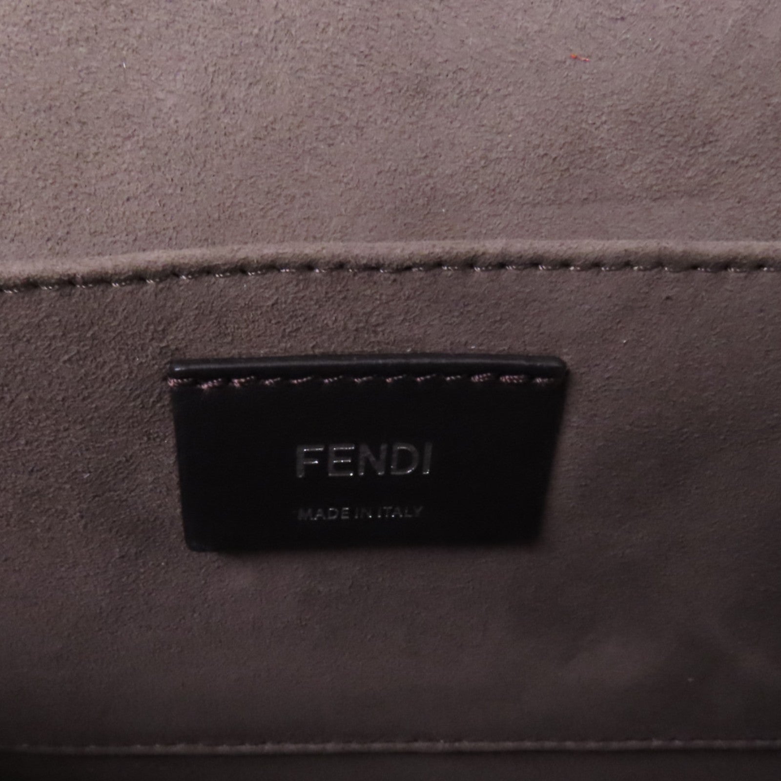 FENDI 牛皮皮革Kan I F Long銀扣手挽肩背兩用袋
