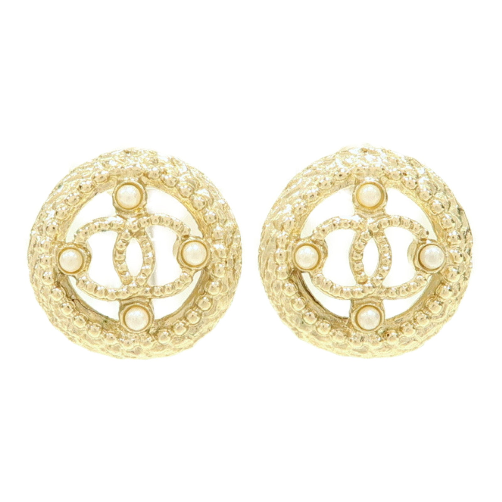 CHANEL 金屬Earrings耳環金色