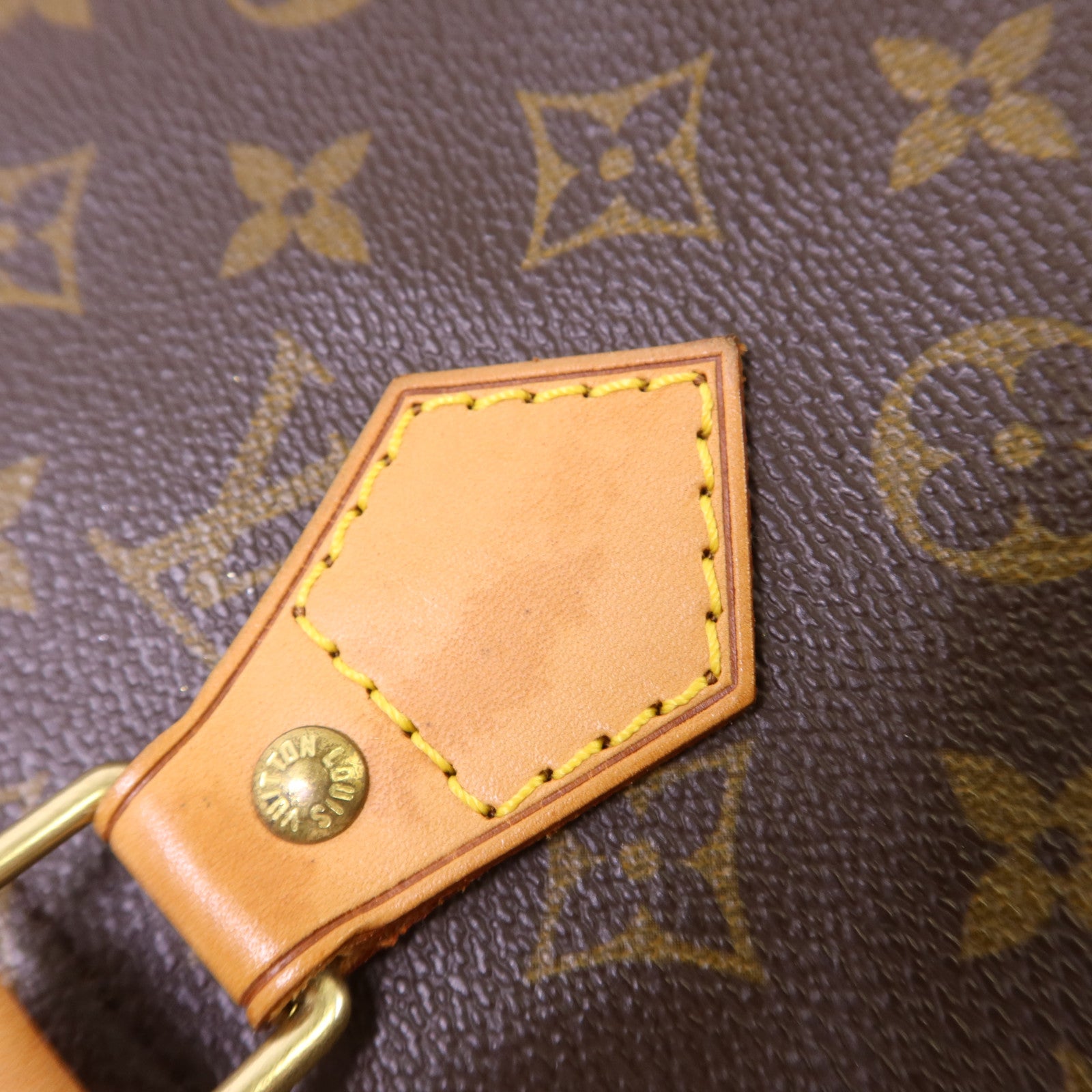 LOUIS VUITTON Monogram Speedy 35金扣手挽袋