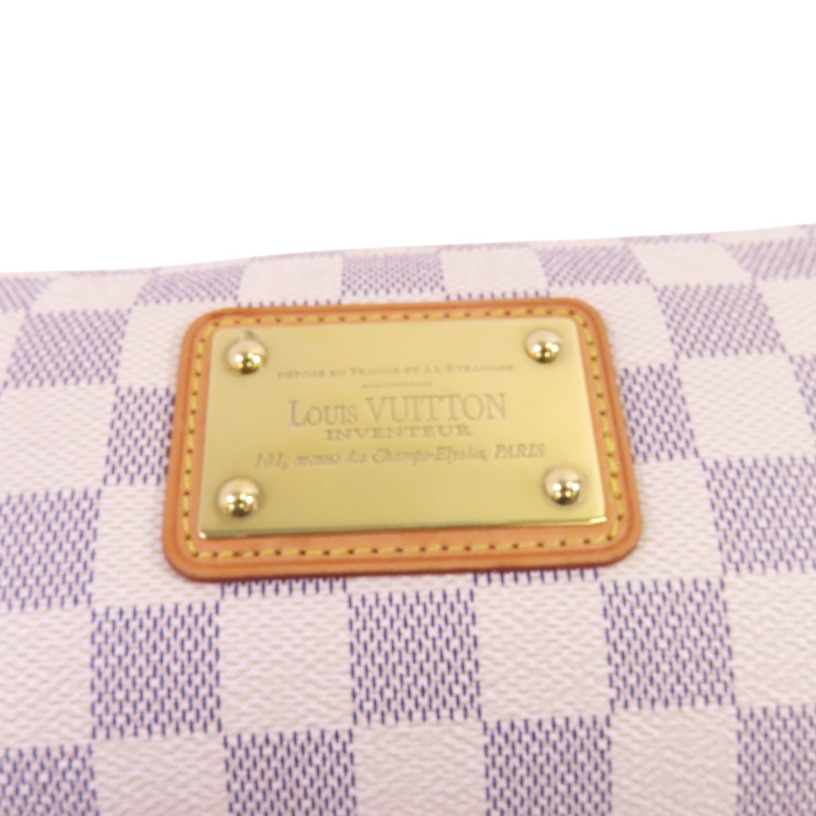 LOUIS VUITTON Damier Azur Eva金扣手挽肩背兩用袋