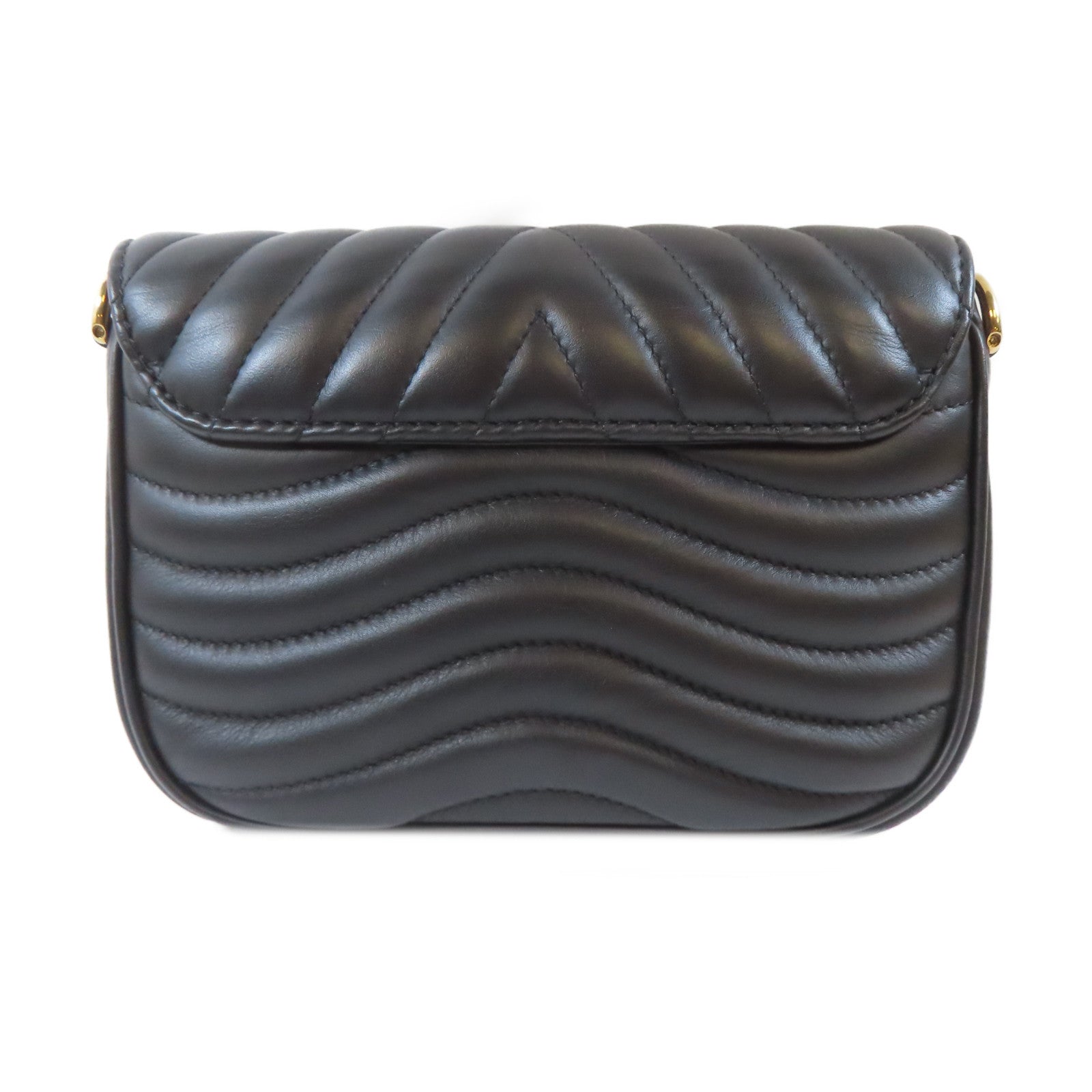 LOUIS VUITTON 牛皮皮革New Wave Multi Pochette金扣手挽肩背兩用袋黑色