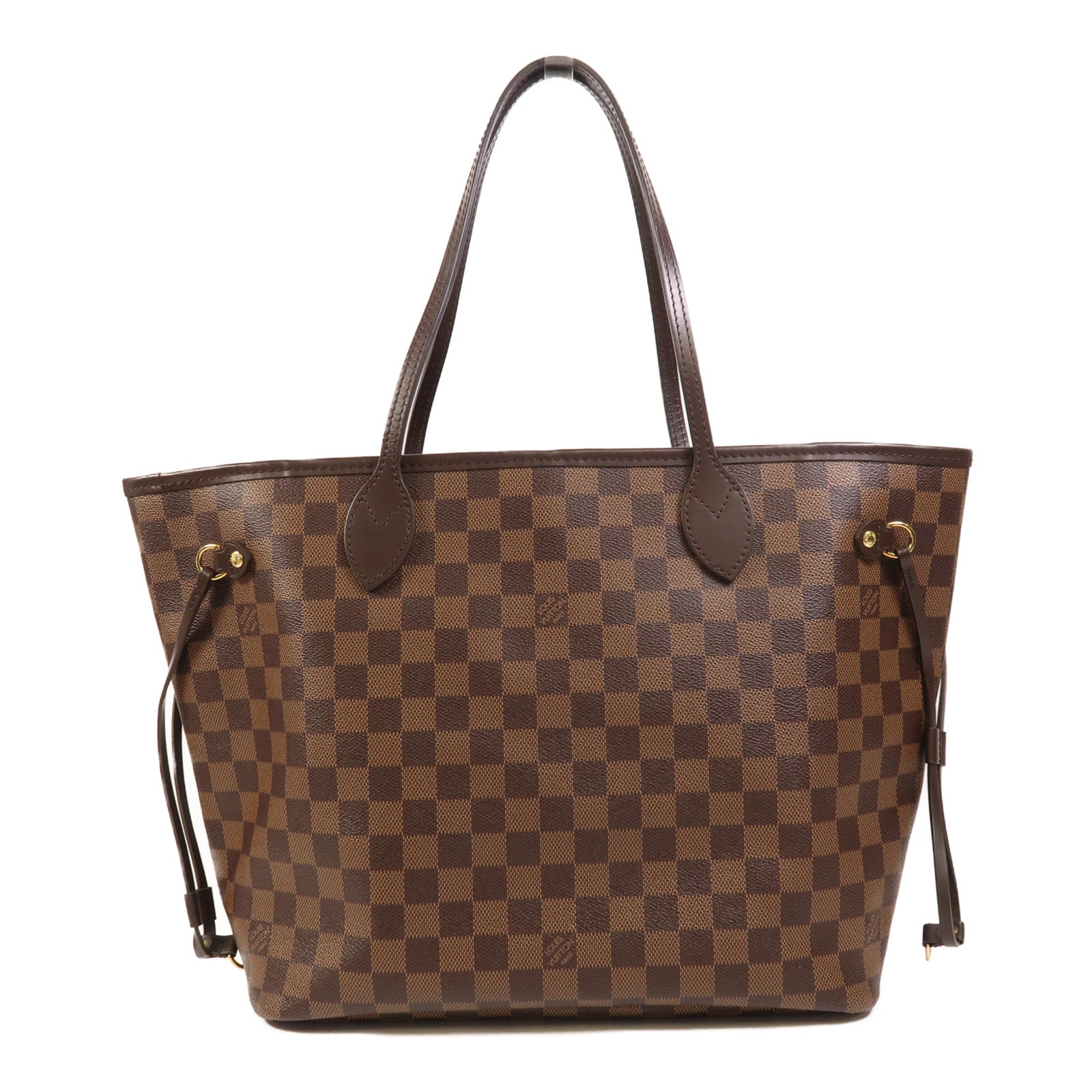 LOUIS VUITTON 【激減優惠】Damier Neverfull MM金扣手挽袋/肩背袋棕色