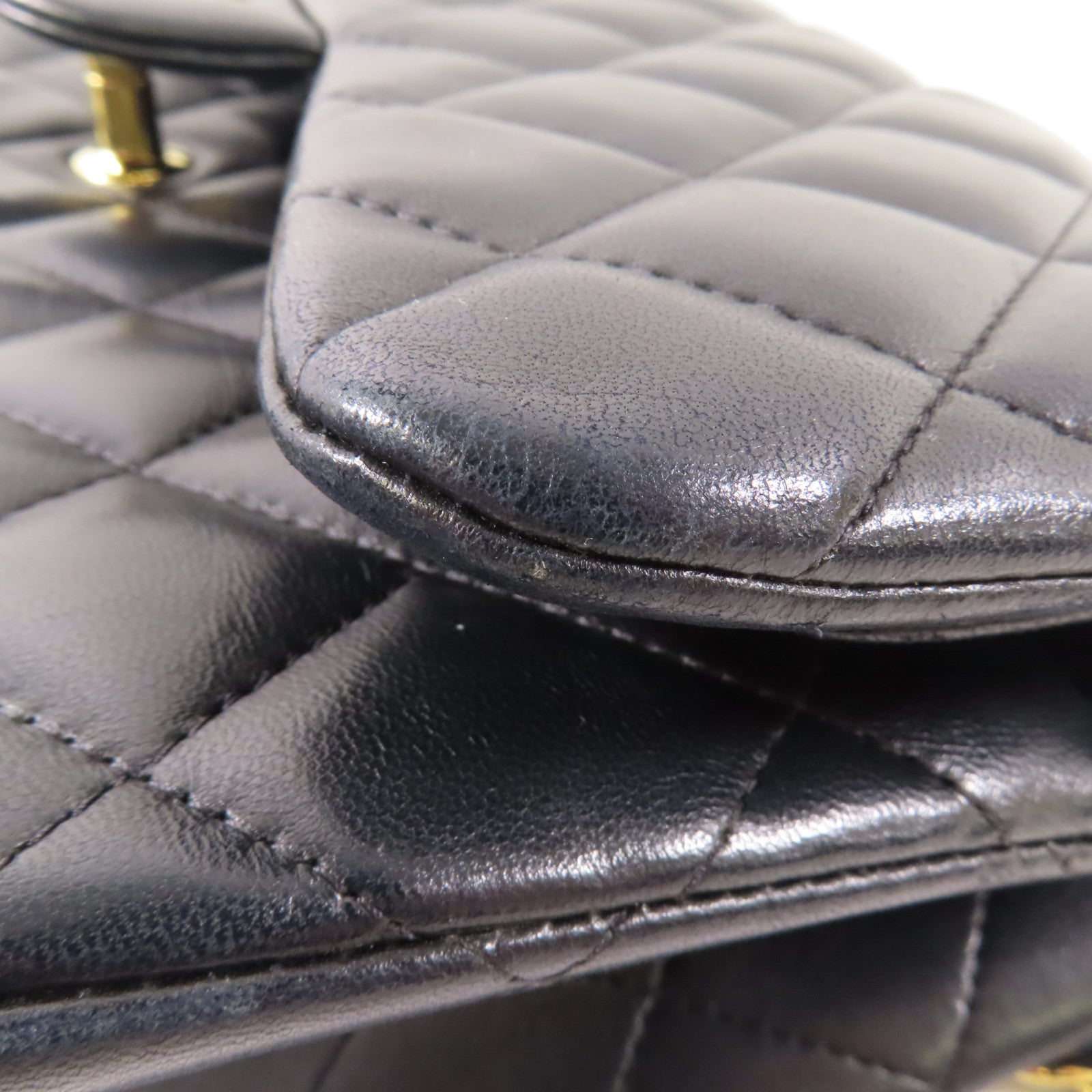 CHANEL 羊皮皮革Large Classic金扣鏈帶肩背袋