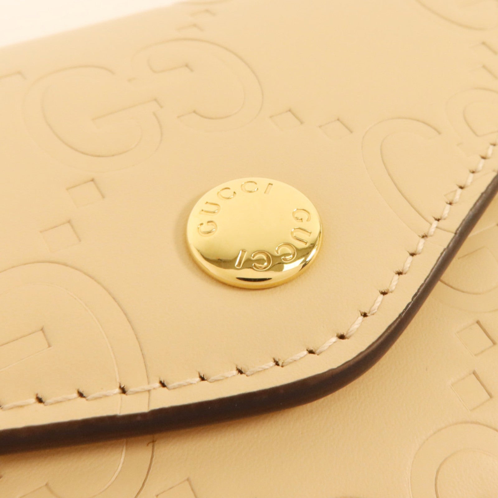 GUCCI 牛皮皮革GG Continental金扣長錢包