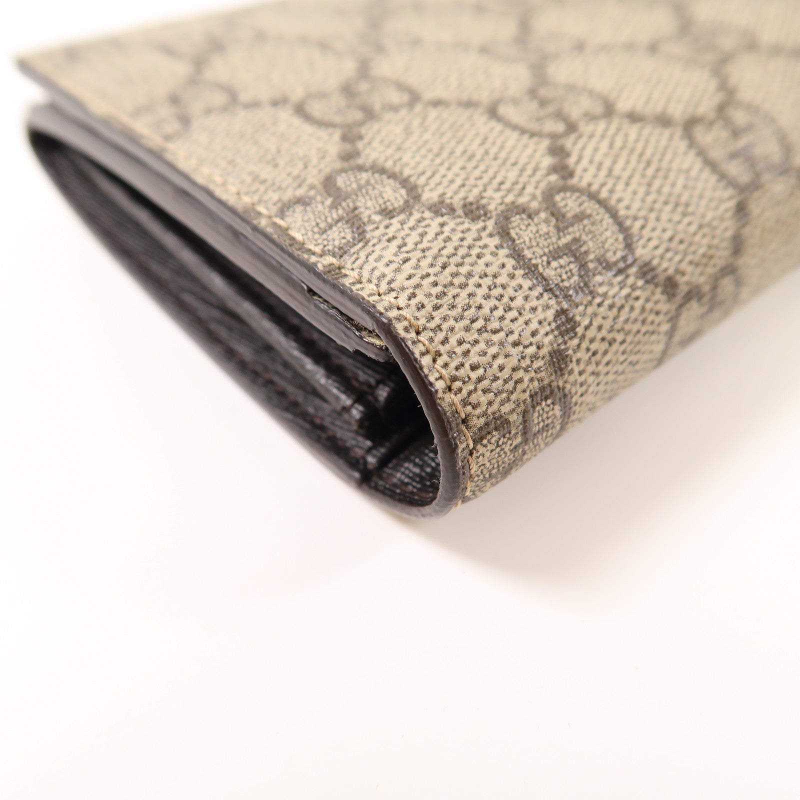GUCCI 塗層帆布Long Wallet金扣長錢包