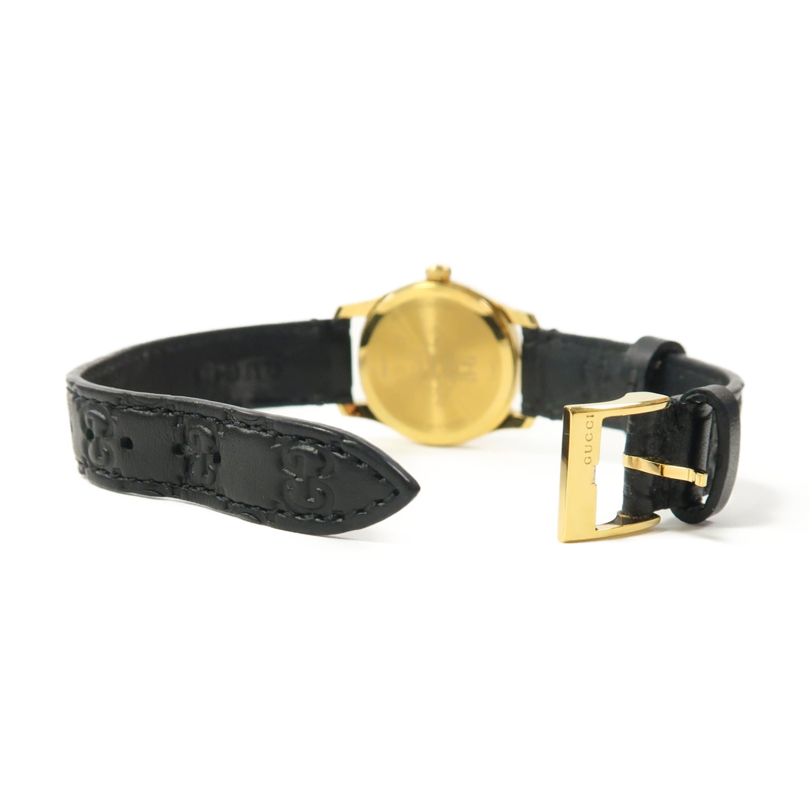 GUCCI Gucci Watch皮革/不鏽鋼手錶使用機芯黑色