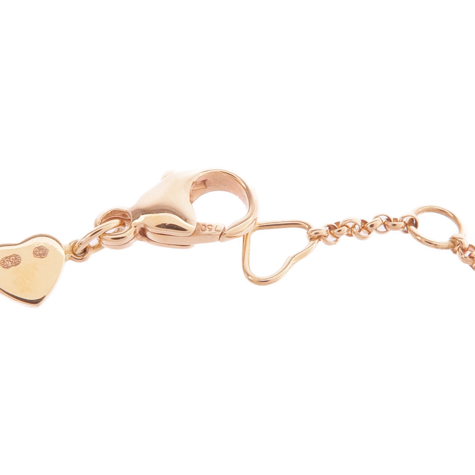 Chopard 18K玫瑰金Happy Hearts Diamond Bracelet鑽石手鏈