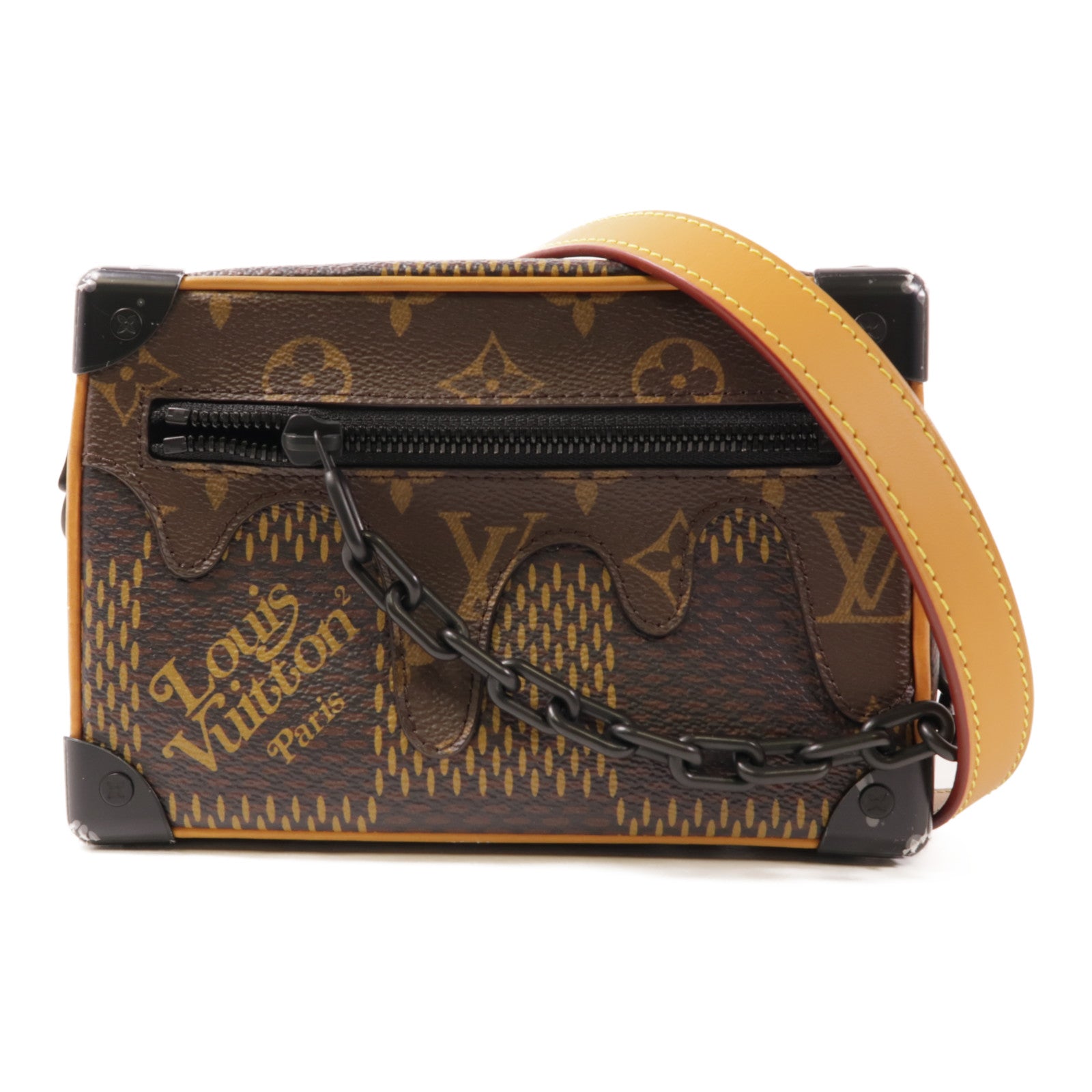 LOUIS VUITTON Damier Giant Ebene × Nigo Mini Soft Trunk肩背袋
