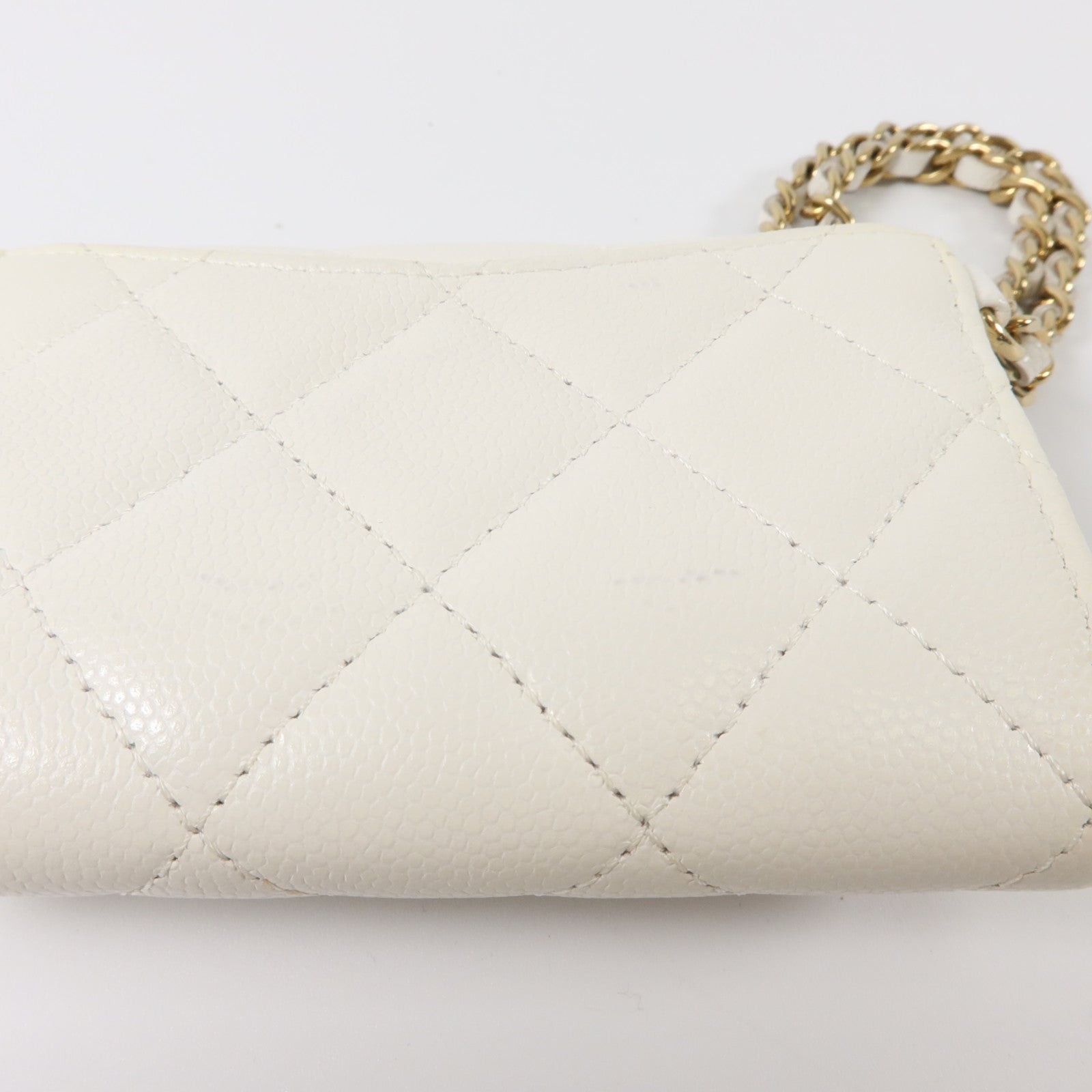CHANEL 牛皮皮革Classic Short Wallet金扣錢包