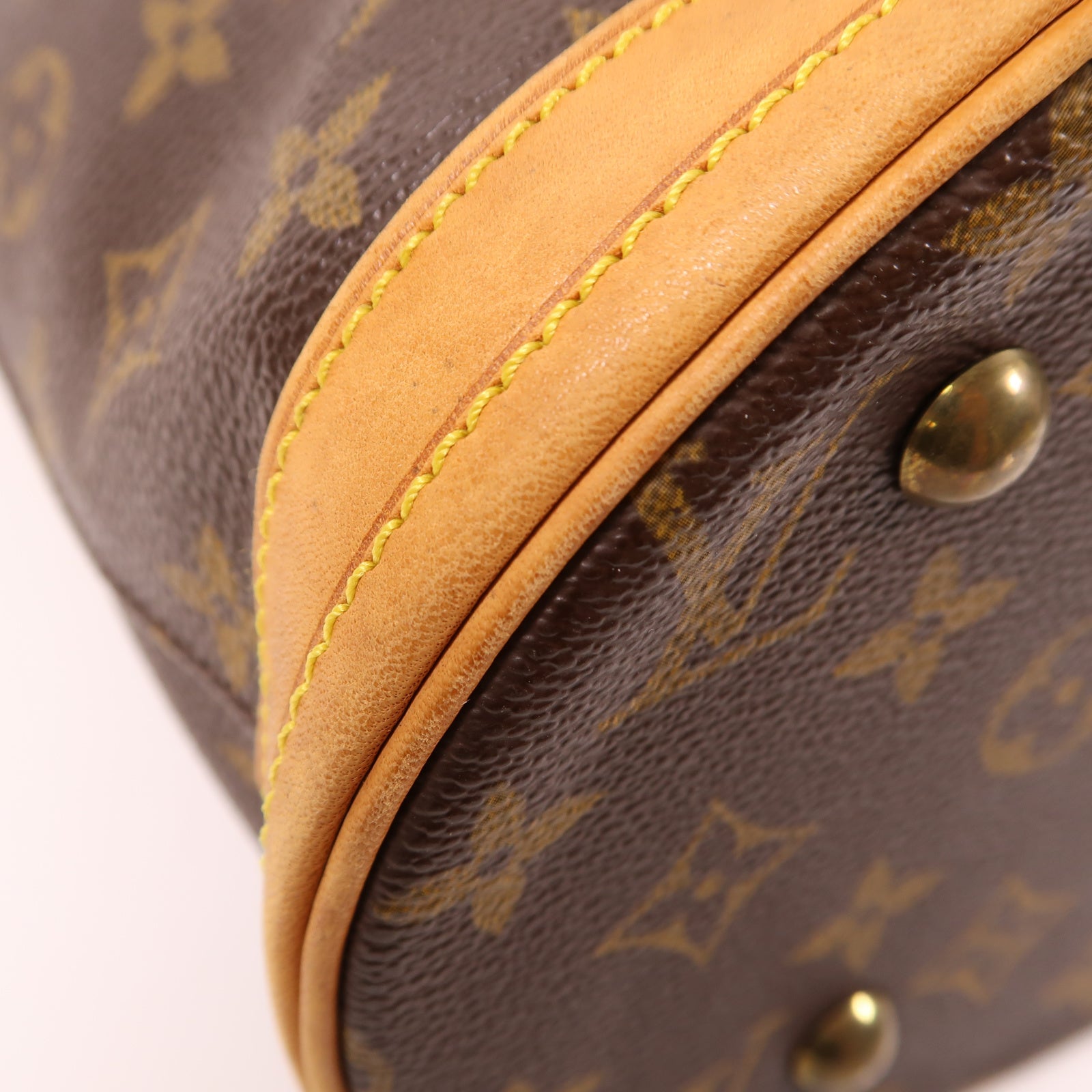LOUIS VUITTON Monogram Bucket PM金扣肩背袋啡色
