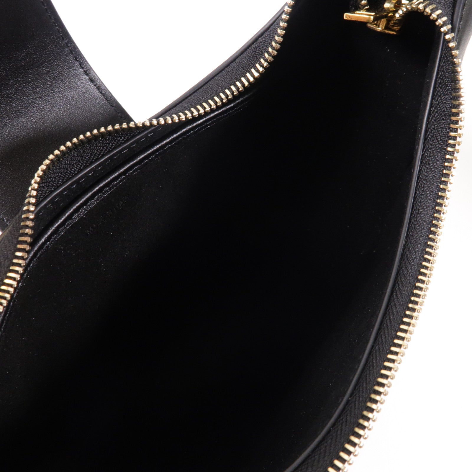 CELINE 牛皮皮革Medium Ava Triomphe金扣肩背袋黑色