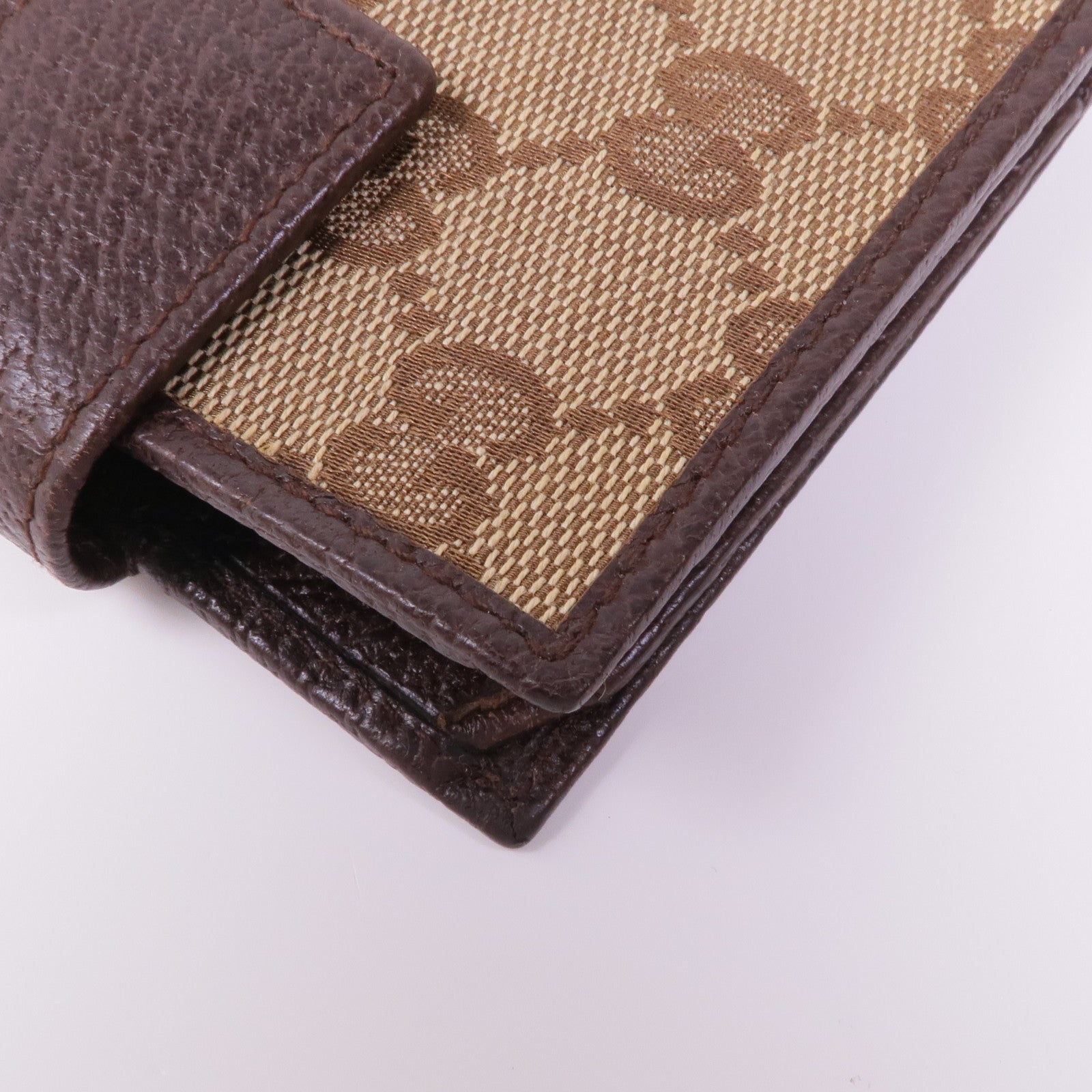 GUCCI 帆布Wallet銀扣錢包