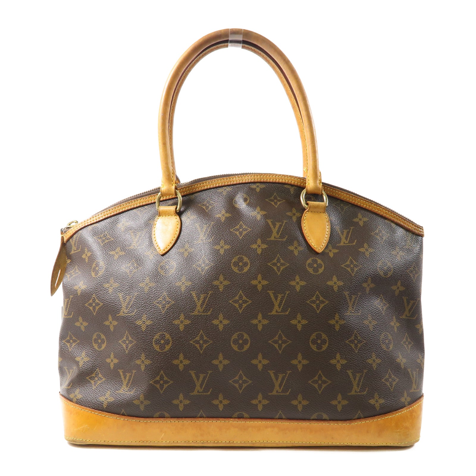 LOUIS VUITTON Monogram Lockit Horizontal金扣手挽袋棕色