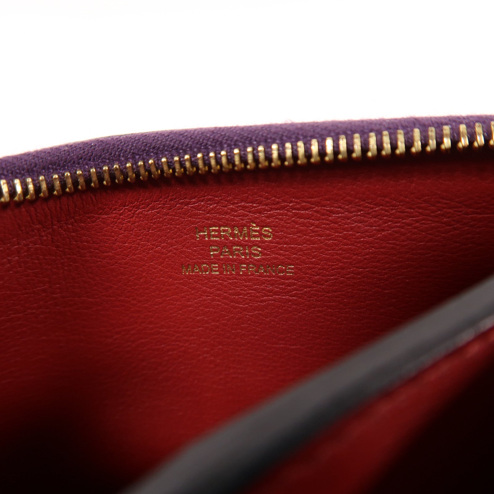 HERMES Evercolor皮革Trousse Atout金扣零錢包