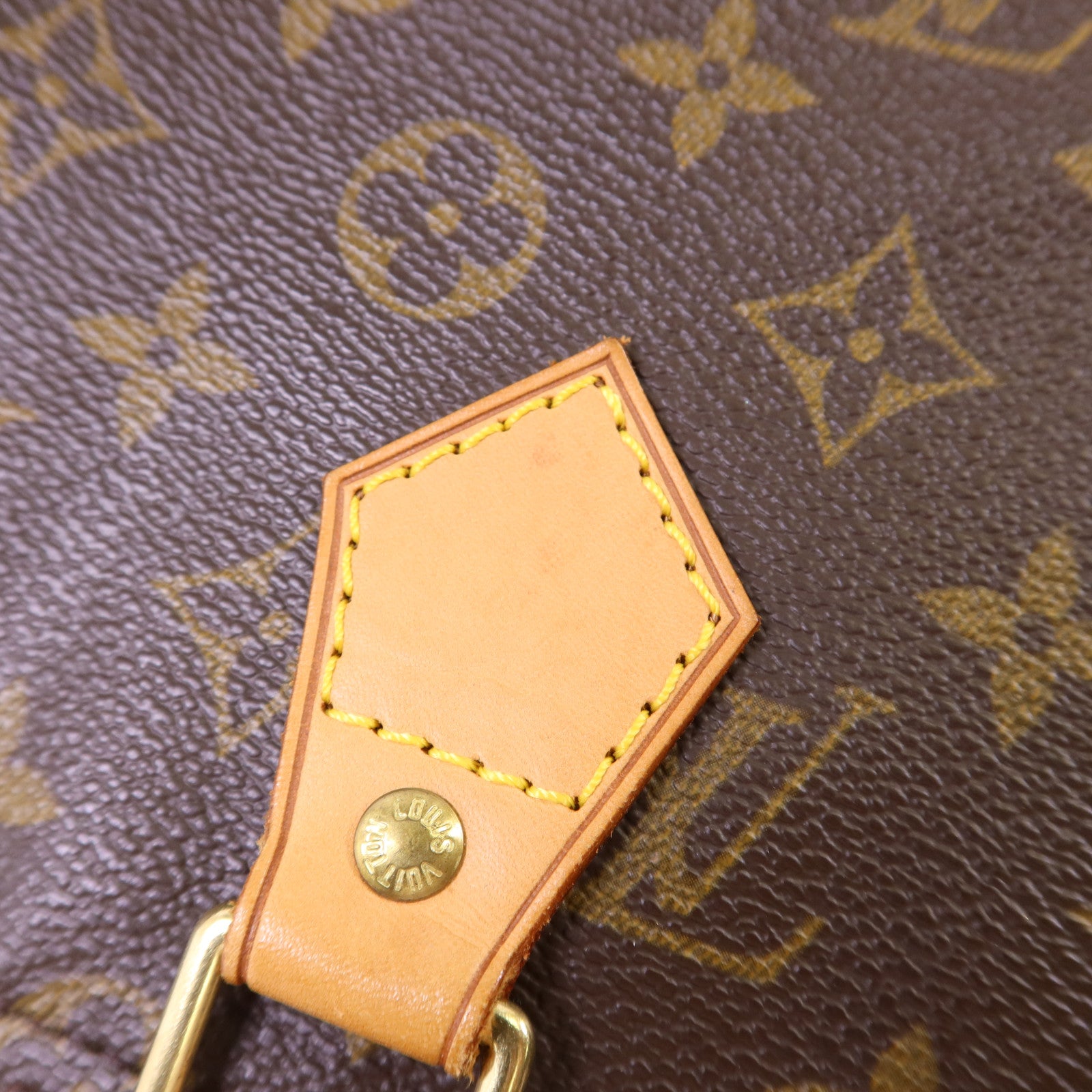 LOUIS VUITTON Monogram Speedy 35金扣手挽袋