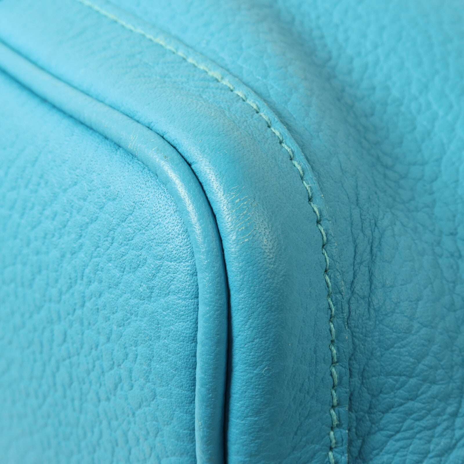 HERMES Negonda皮革Garden Party PM手挽袋Turquoise