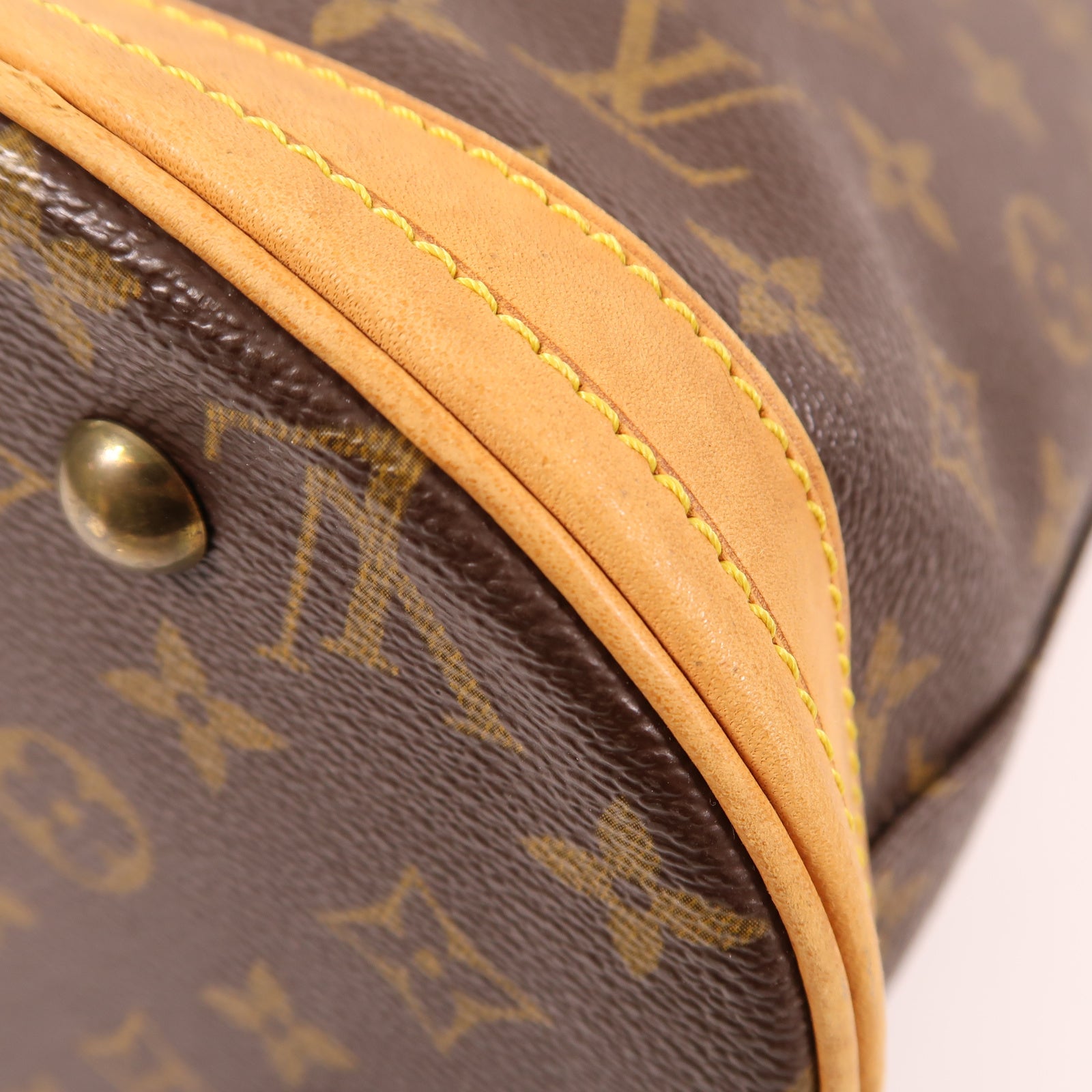 LOUIS VUITTON Monogram Bucket PM金扣肩背袋啡色
