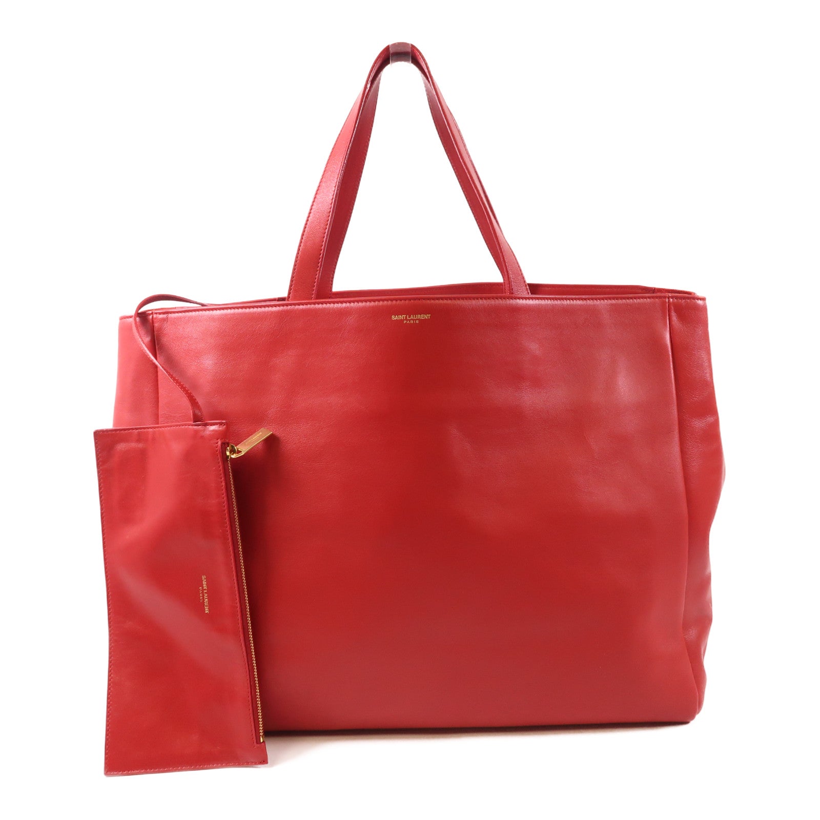 SAINT LAURENT 牛皮皮革Tote Bag金扣手挽袋