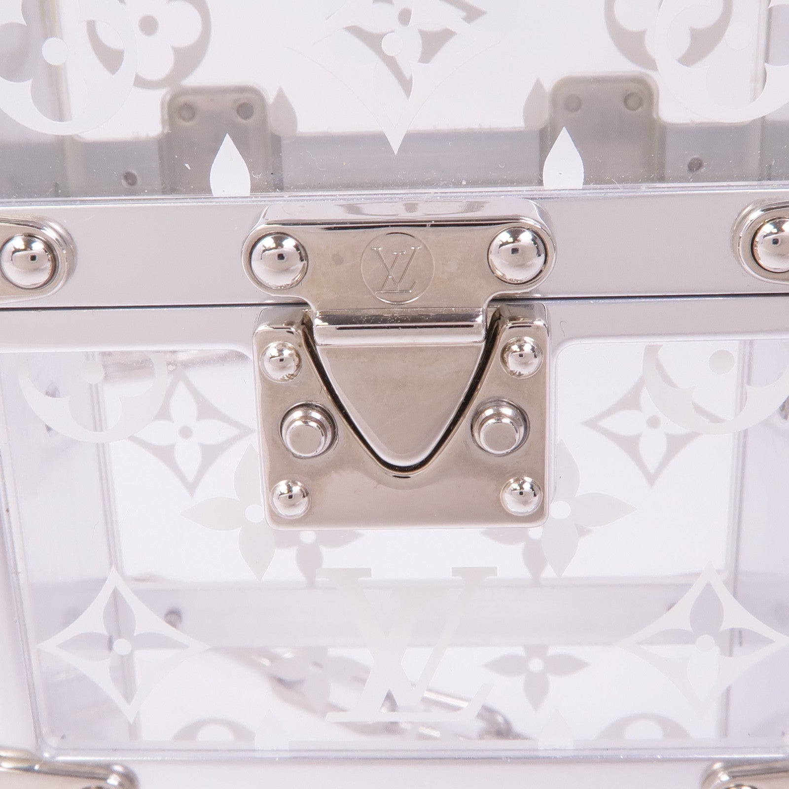 LOUIS VUITTON PVC Trunk Box Shoulder銀扣鏈帶肩背袋