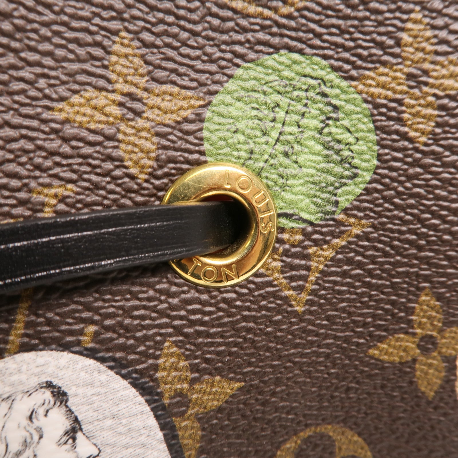 LOUIS VUITTON Monogram Cameo Fornasetti NeoNoe MM金扣肩背袋