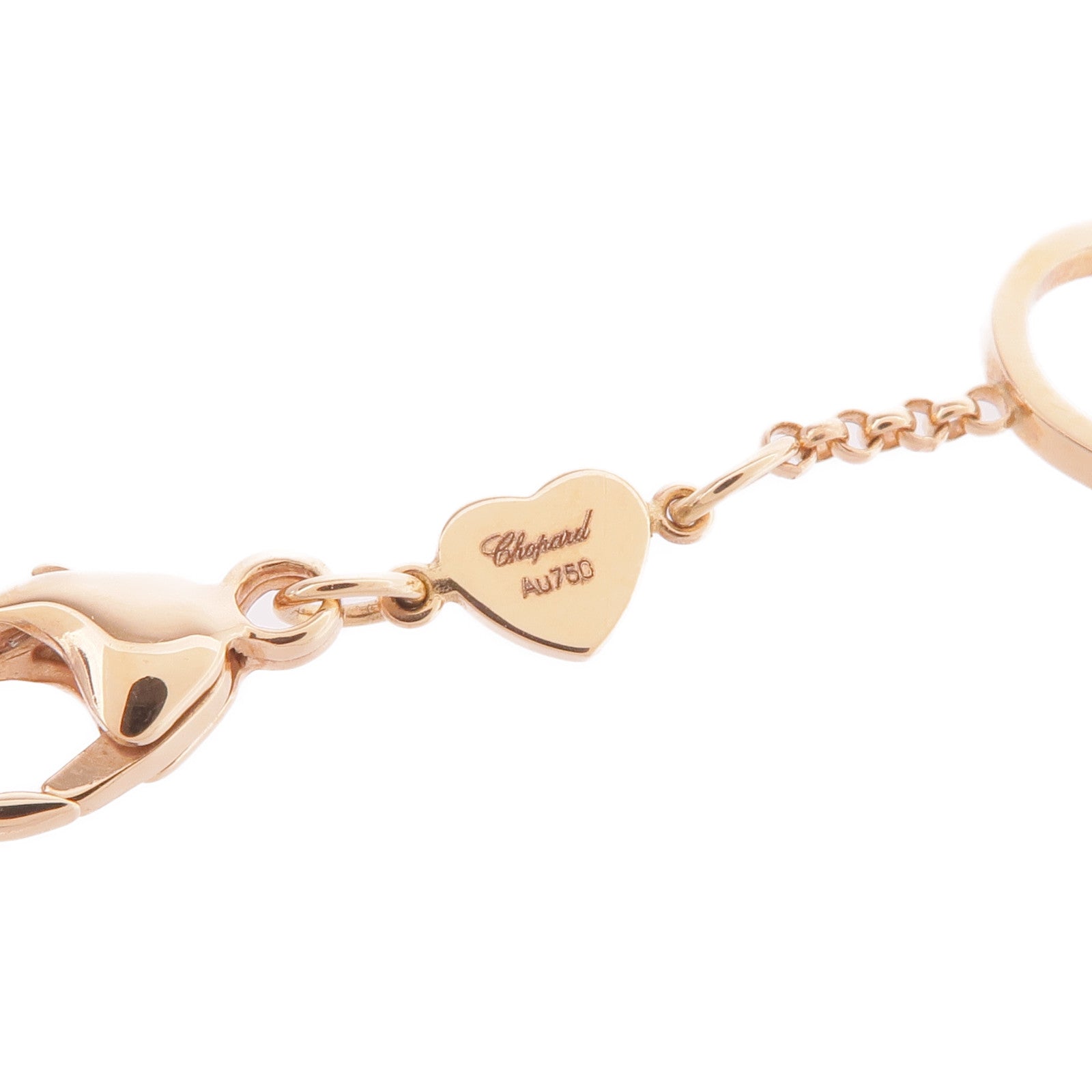 Chopard 18K玫瑰金Happy Hearts Diamond Bracelet鑽石手鏈