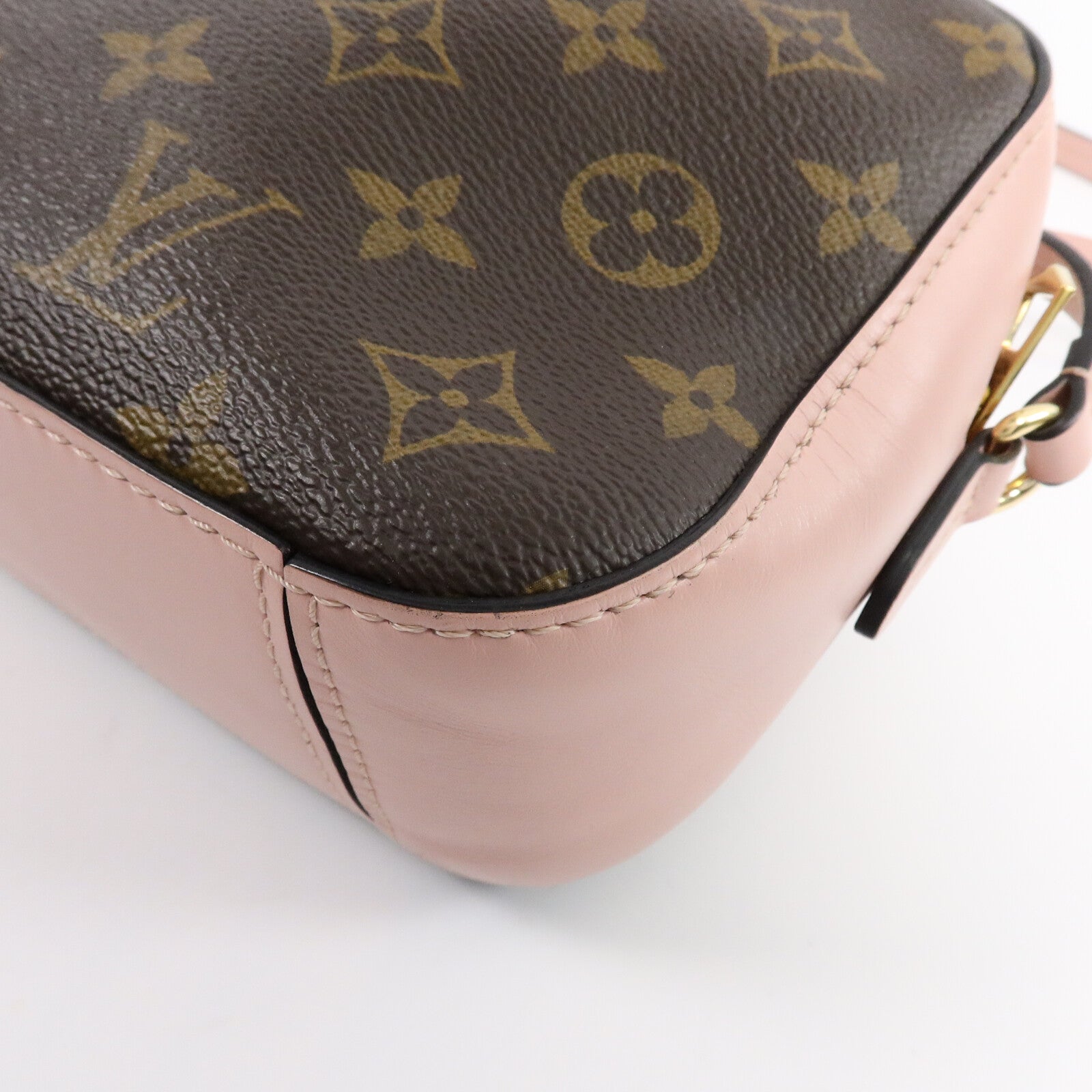 LOUIS VUITTON Monogram Saintonge金扣手挽肩背兩用袋