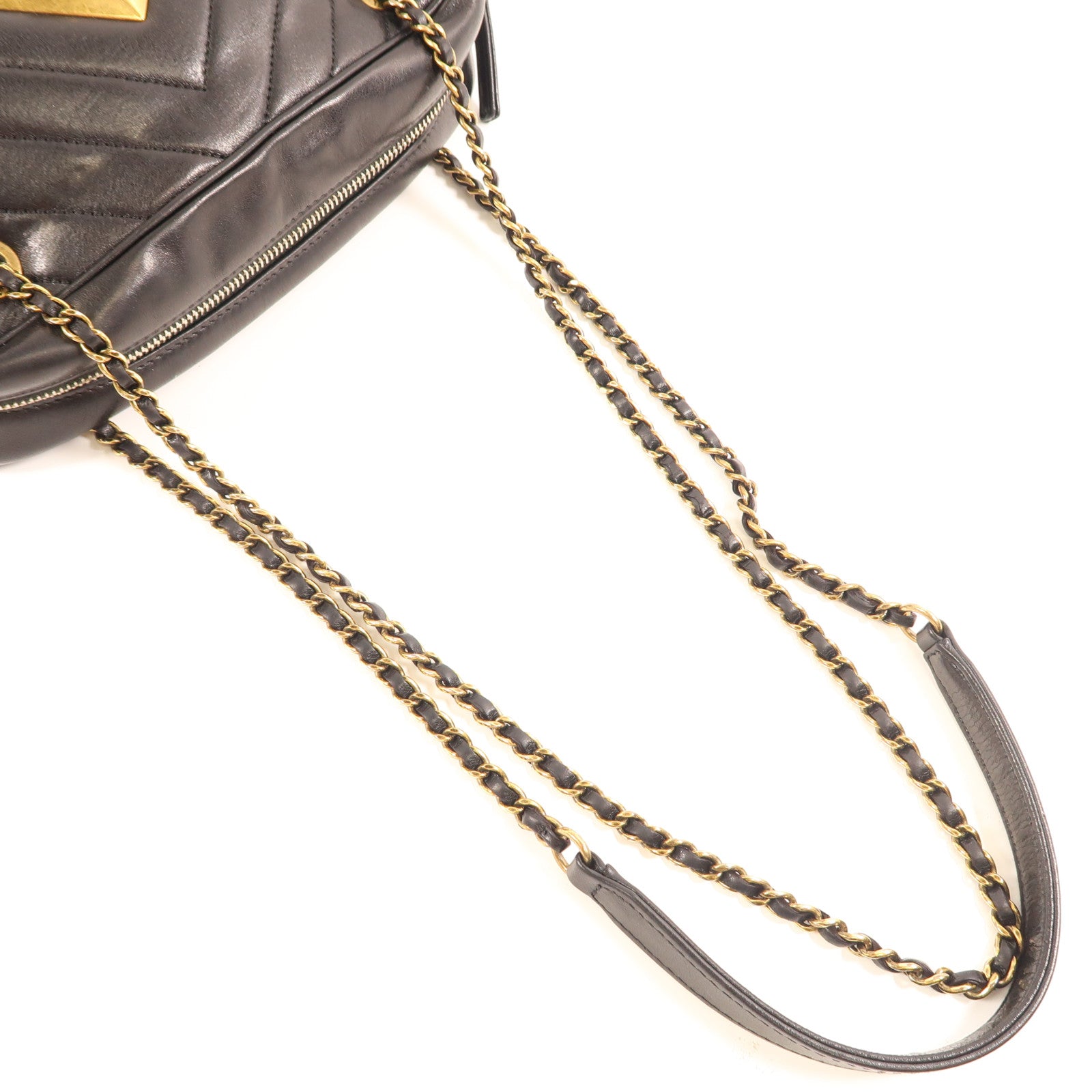 CHANEL 【激減優惠】羊皮皮革Shoulder Bag金扣肩背袋