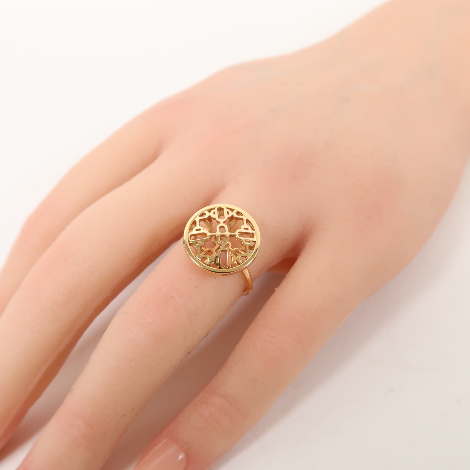 HERMES 【激減優惠】18K玫瑰金Chaine D'Ancre Passerelle Ring戒指US#5.75