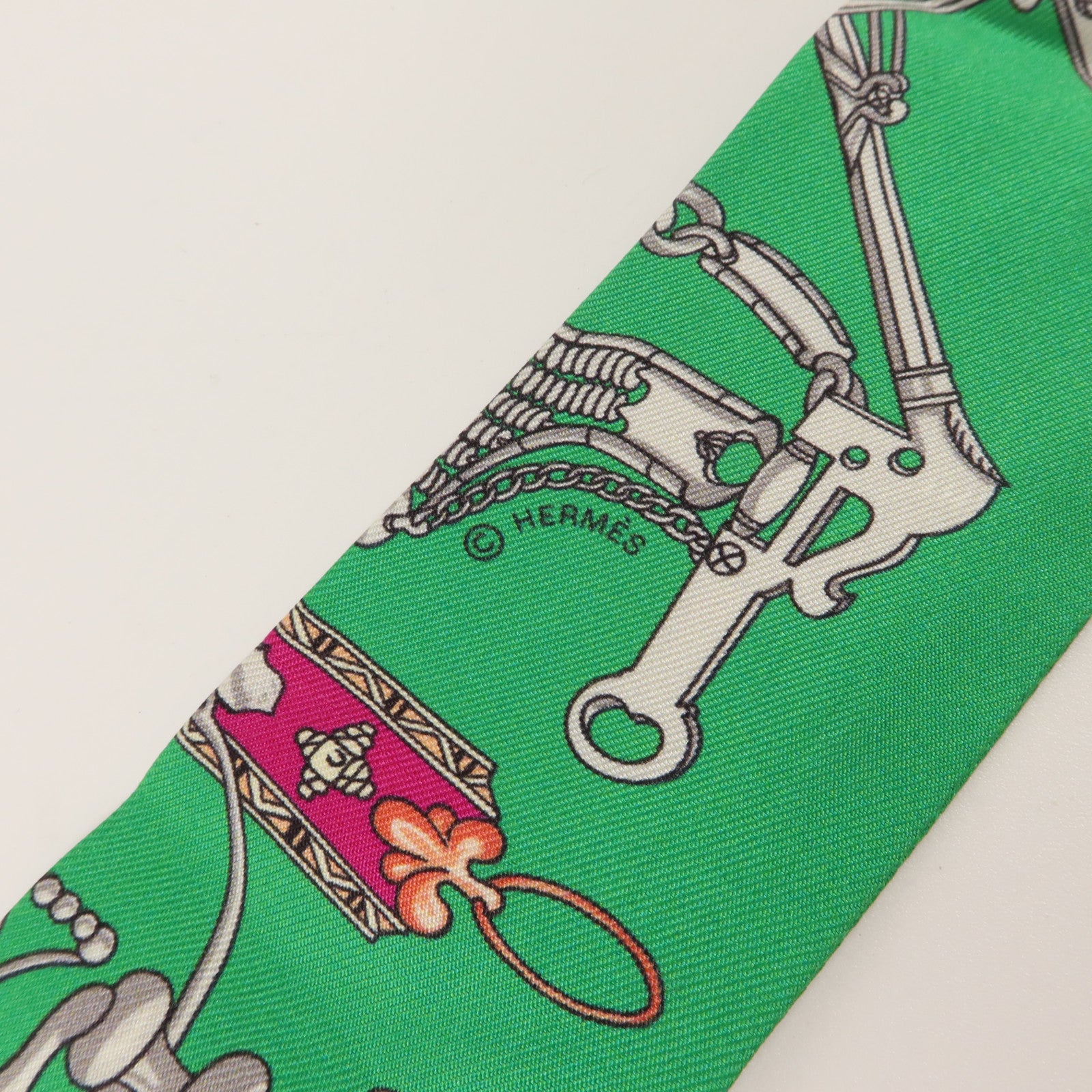 HERMES 絲質Twilly絲巾