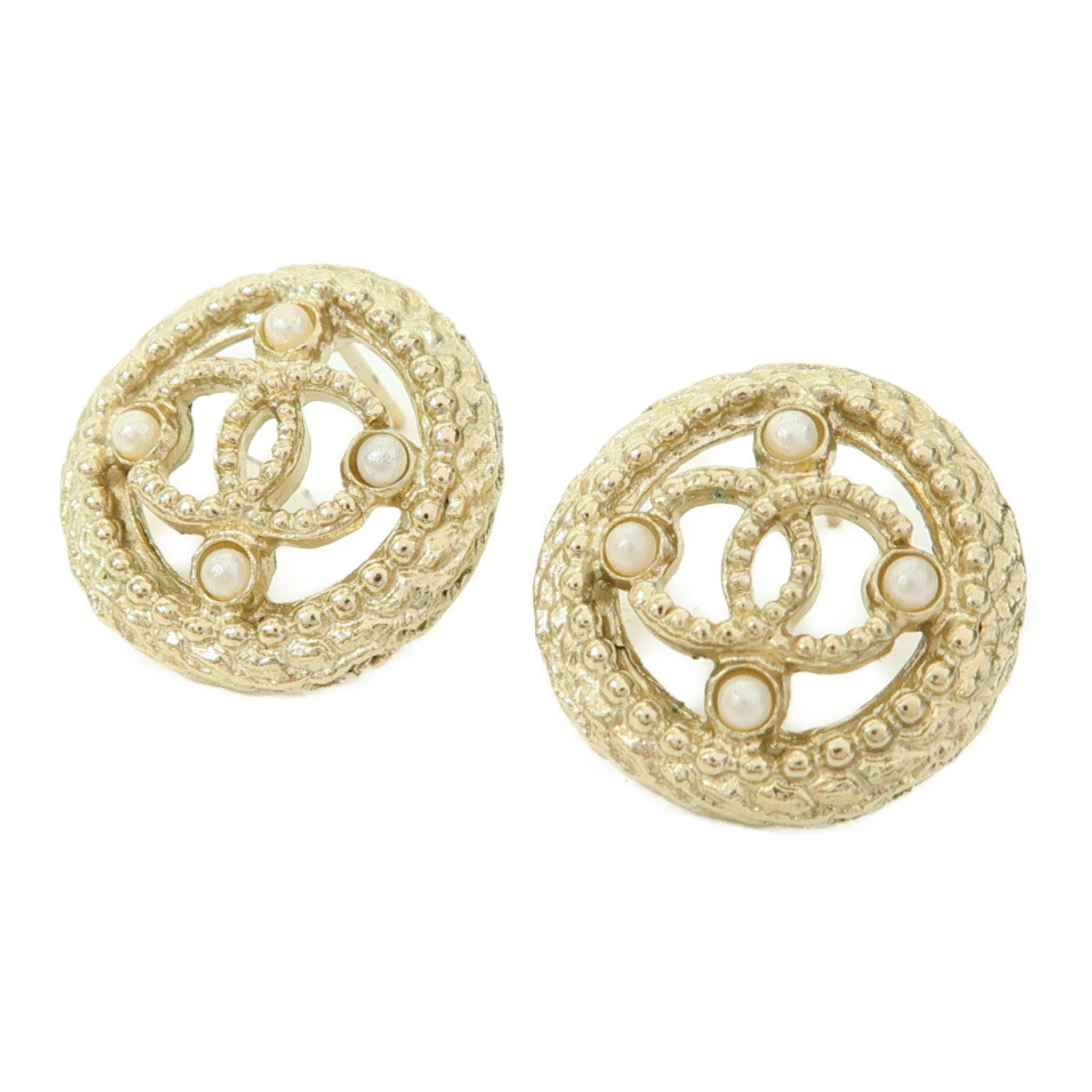 CHANEL 金屬Earrings耳環金色