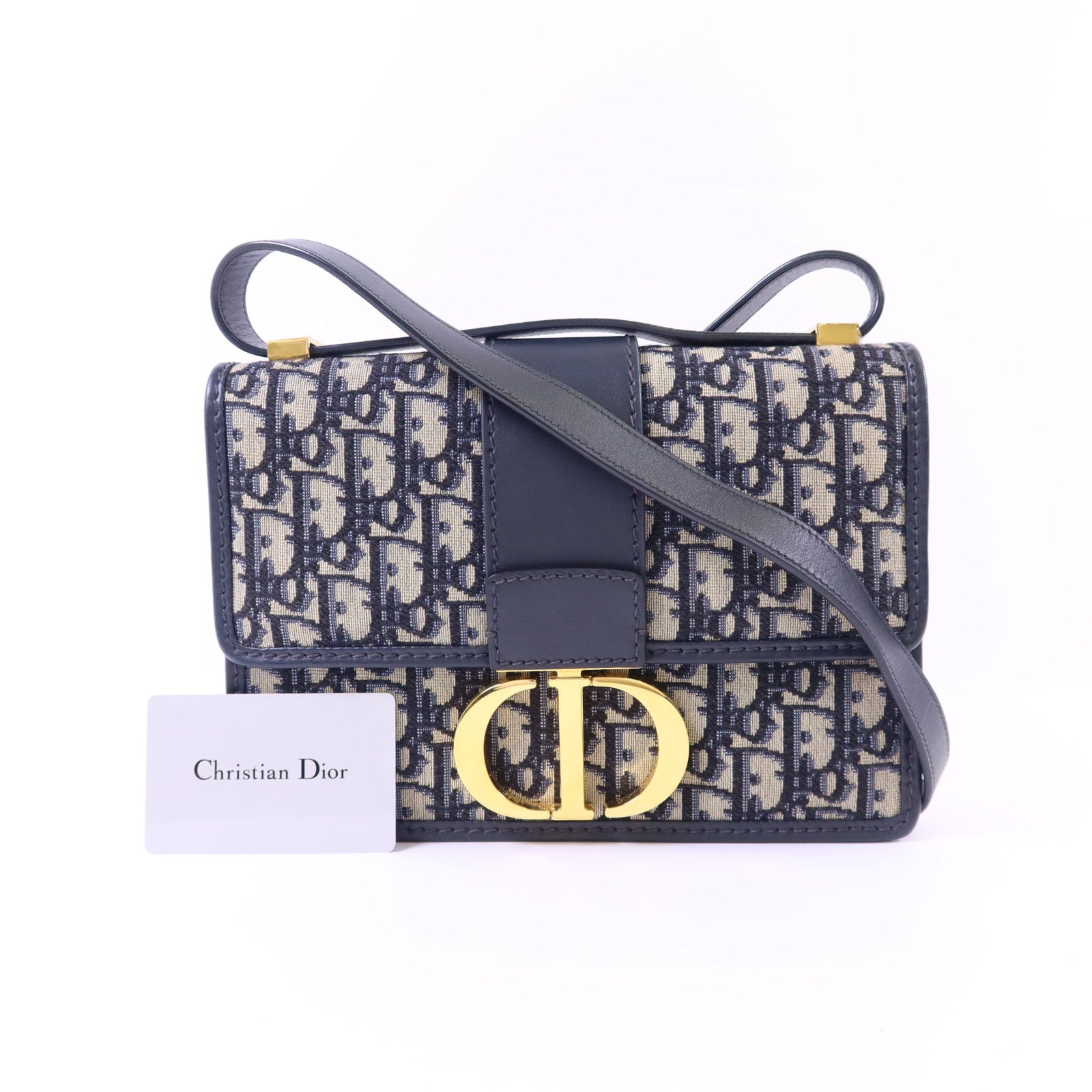 Dior 帆布Montaigne 30 Shoulder Bag金扣肩背袋