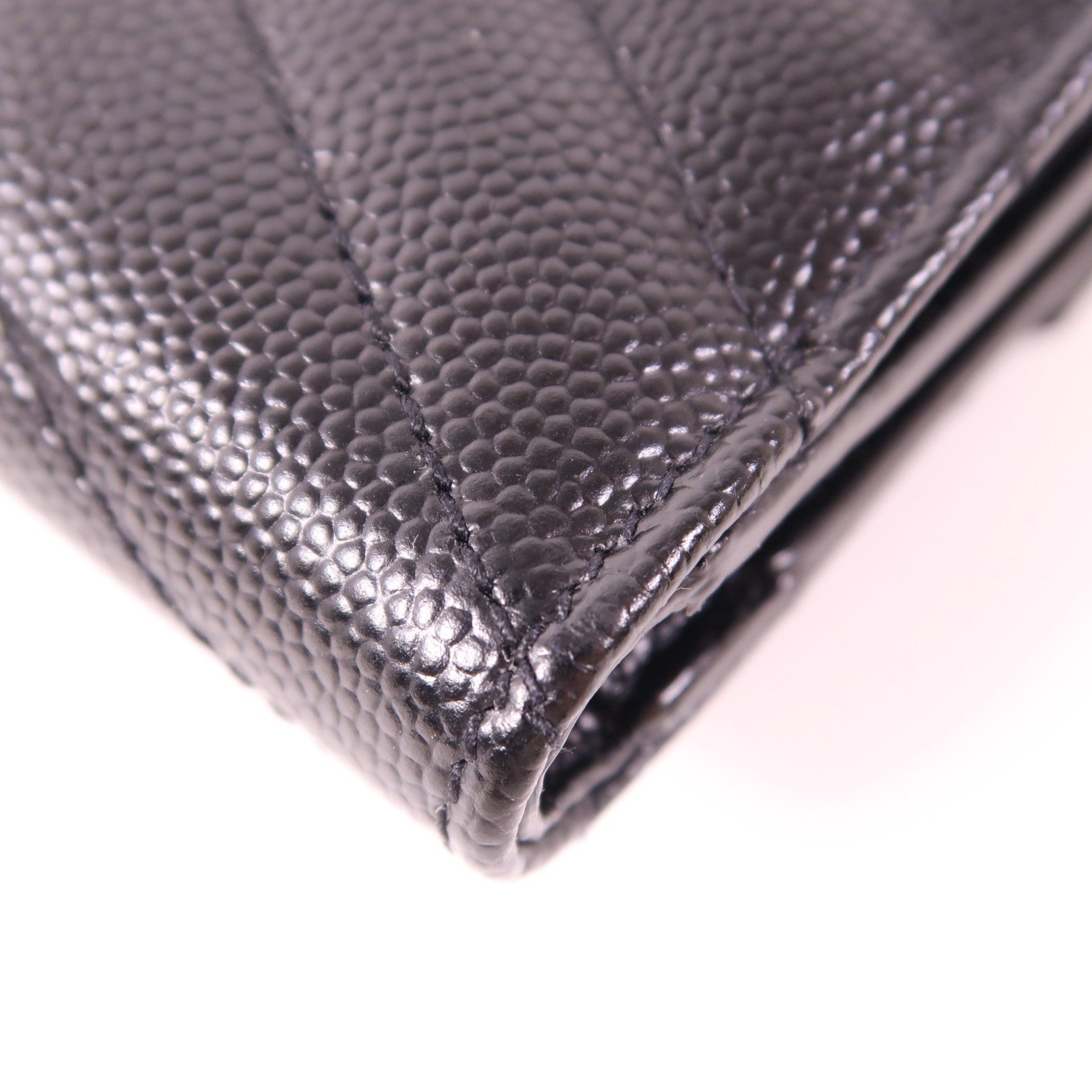 SAINT LAURENT 牛皮皮革Wallet金扣錢包