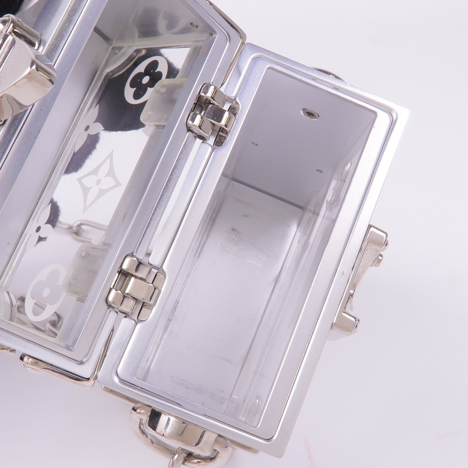 LOUIS VUITTON PVC Trunk Box Shoulder銀扣鏈帶肩背袋