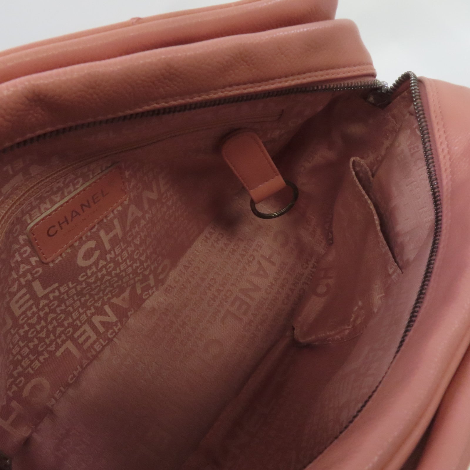 CHANEL 【激減優惠】牛皮皮革Vintage Shoulder Bag銀扣肩背袋粉紅色