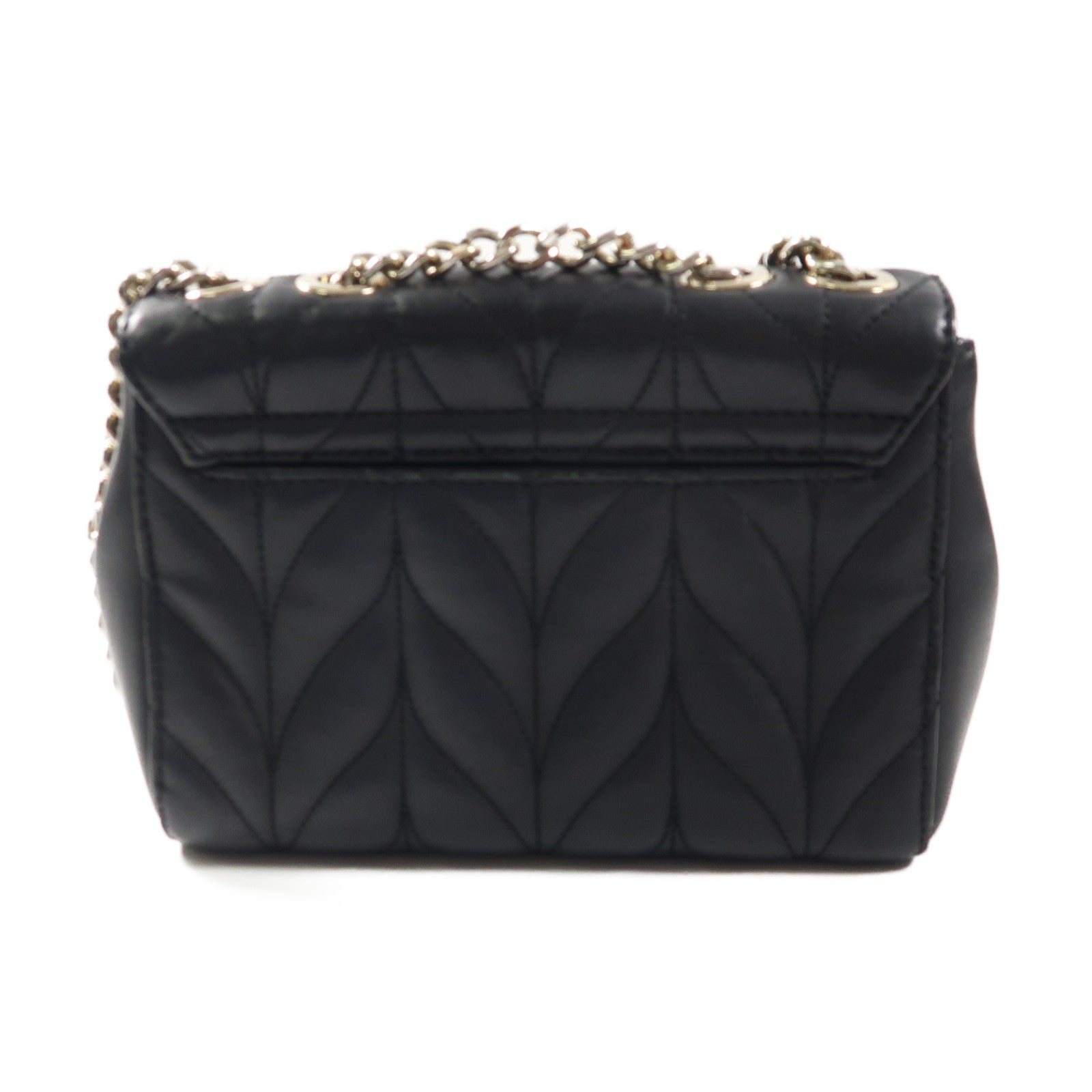 Kate Spade 牛皮皮革Briar Lane Quilted Mini Emelyn金扣鏈帶肩背袋黑色