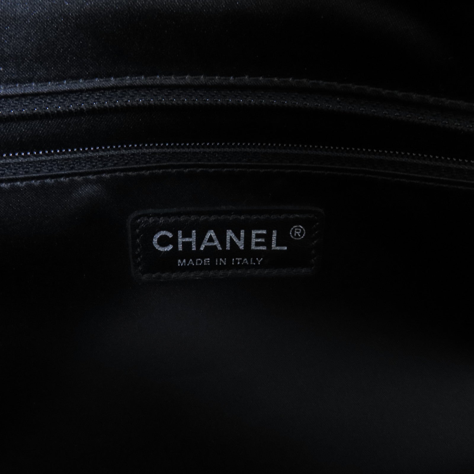 CHANEL 牛皮皮革GST銀扣鏈帶肩背袋