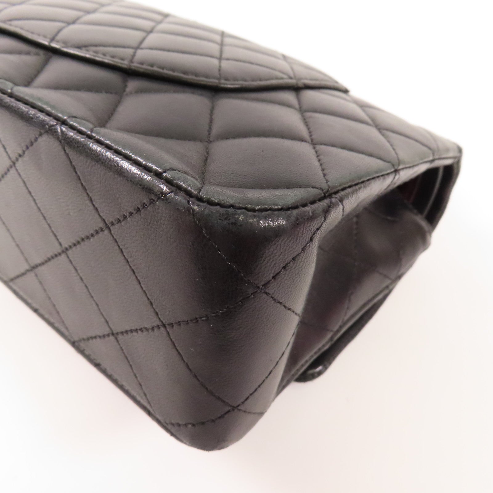 CHANEL 羊皮皮革Classic 25銀扣鏈帶肩背袋