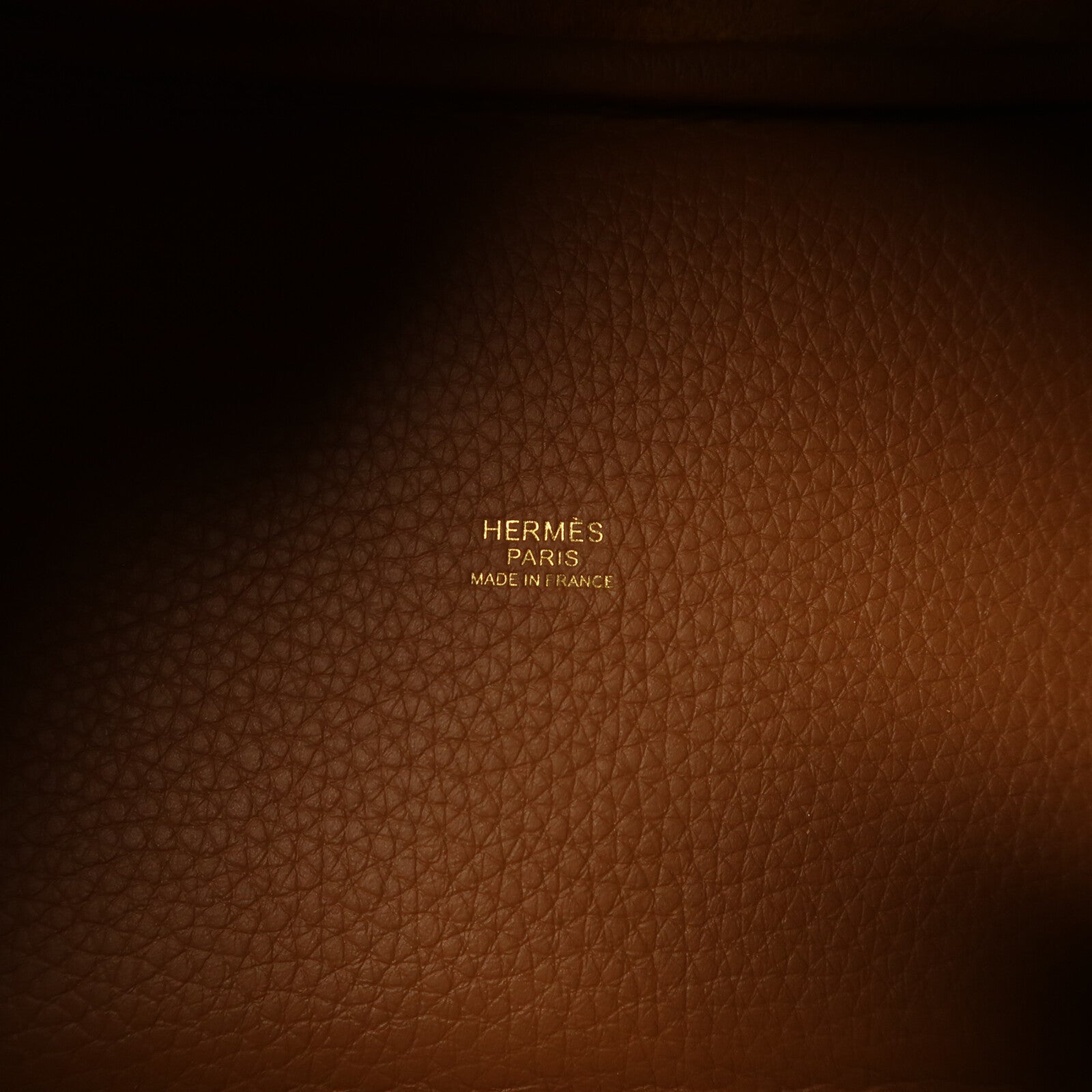 HERMES Clemence皮革Picotin PM金扣手挽袋