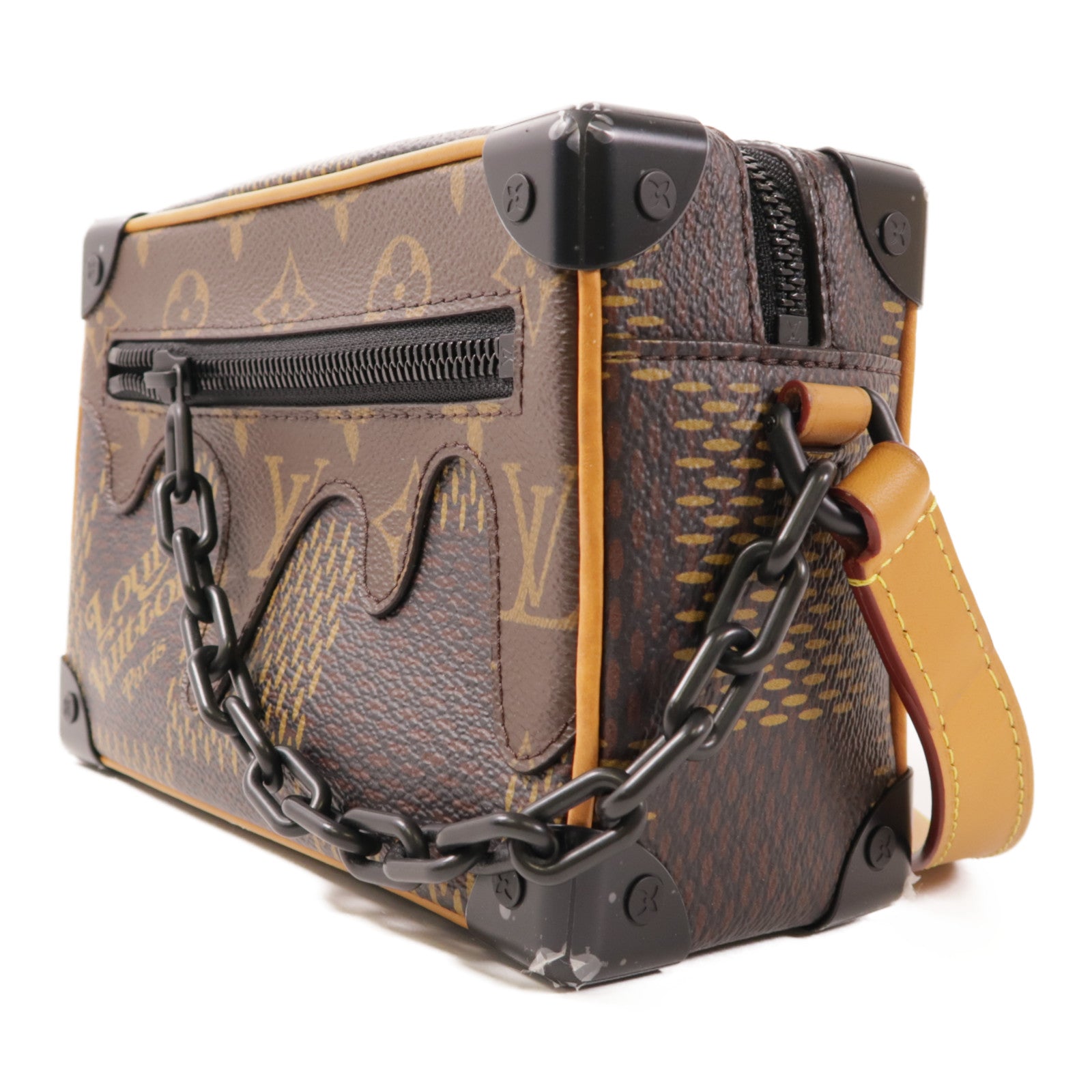 LOUIS VUITTON Damier Giant Ebene × Nigo Mini Soft Trunk肩背袋