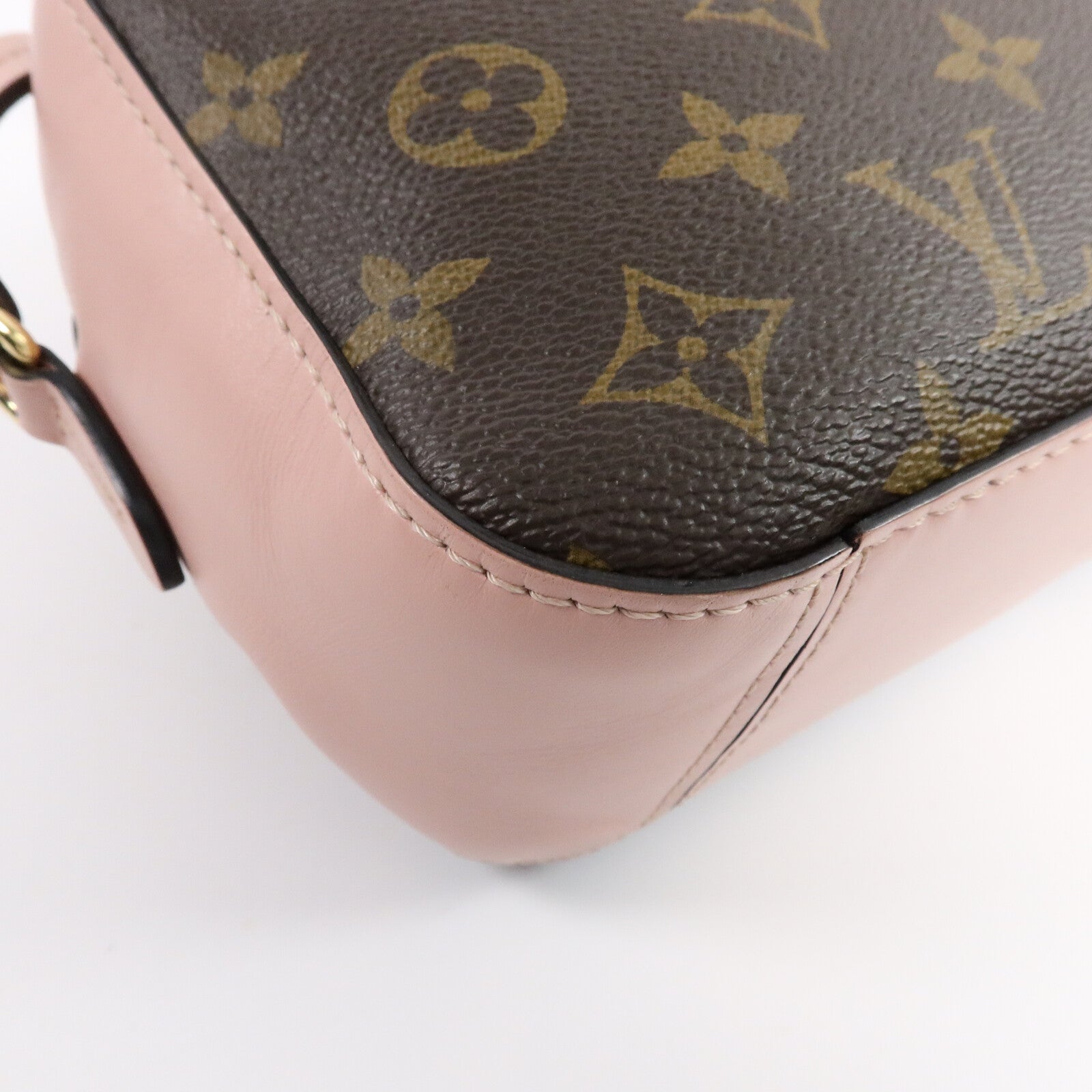 LOUIS VUITTON Monogram Saintonge金扣手挽肩背兩用袋