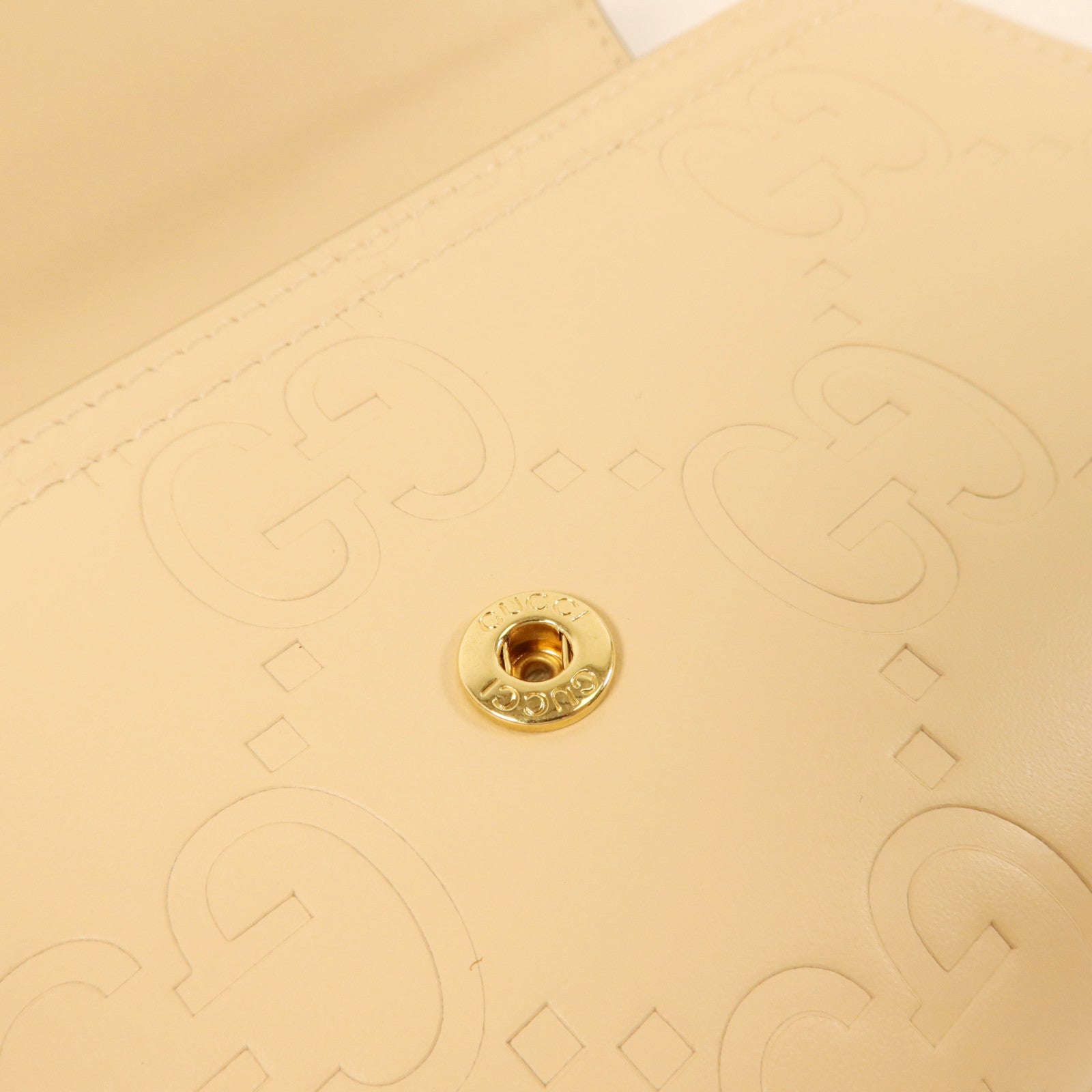 GUCCI 牛皮皮革GG Continental金扣長錢包