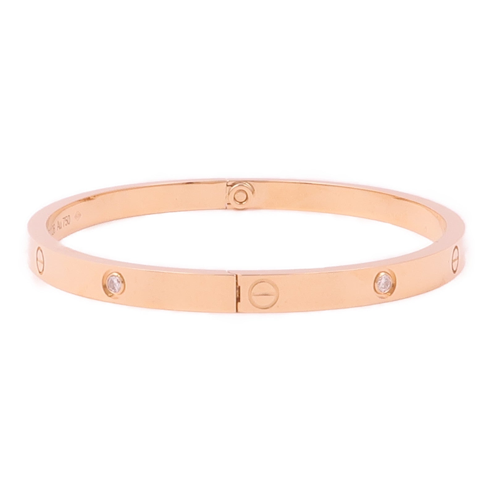 CARTIER 18K玫瑰金Love Bracelet Small Model 6 Diamonds鑽石手鐲Cartier#16